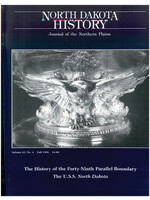 North Dakota History Journal Volume 63 No. 4 Fall, 1996