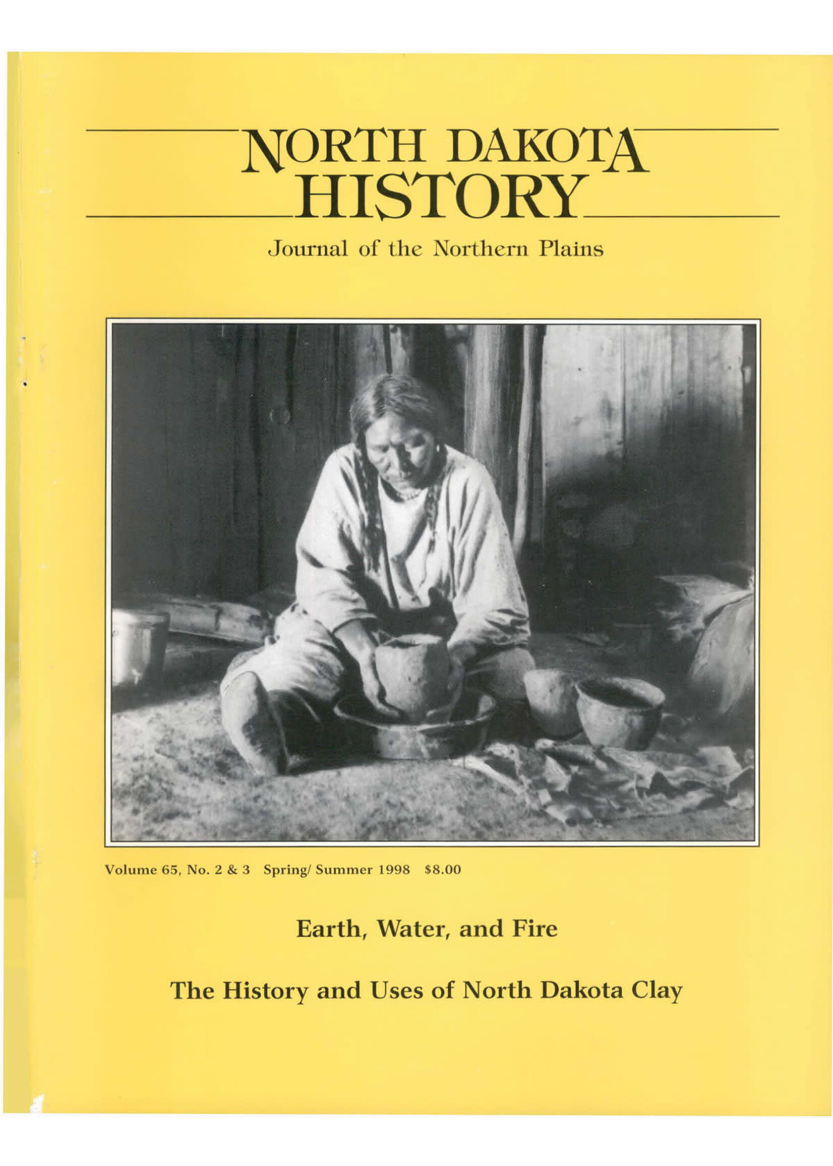North Dakota History Journal Volume 65 Nos. 2&3 Spring/Summer 1998