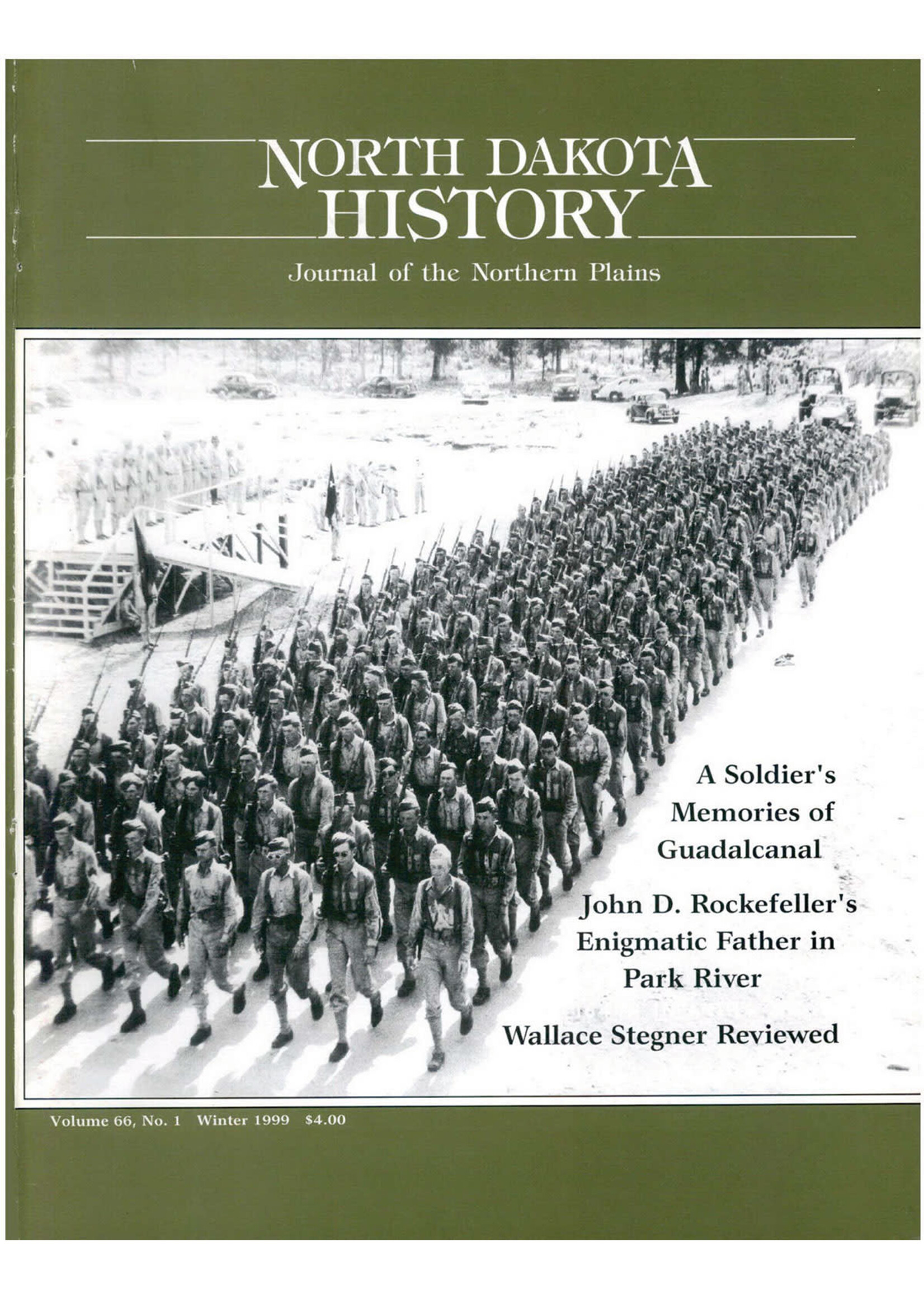 North Dakota History Journal Volume 66 No. 1 Winter, 1999