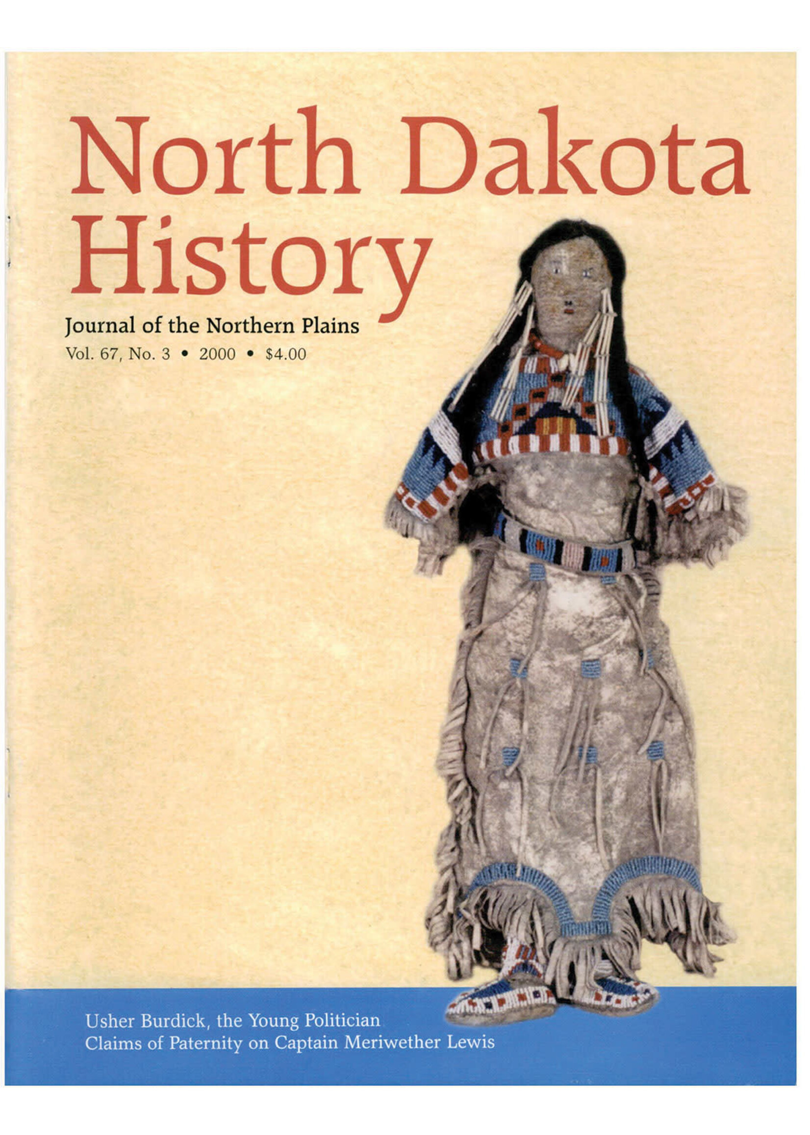 North Dakota History Journal Volume 67 No. 3 2000