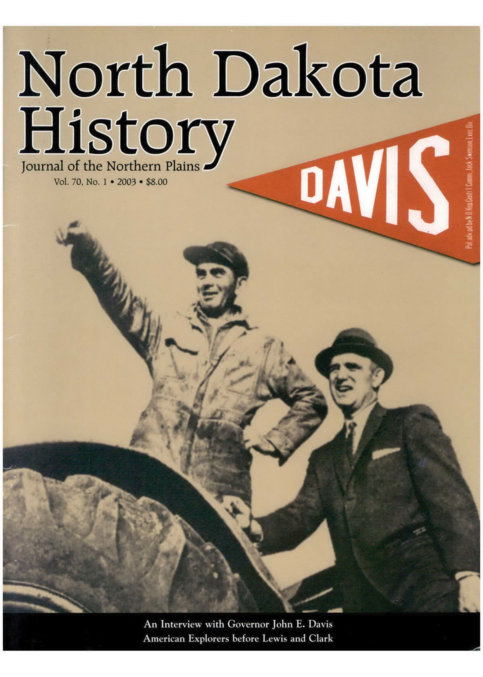 North Dakota History Journal Volume 70 No. 1 2003