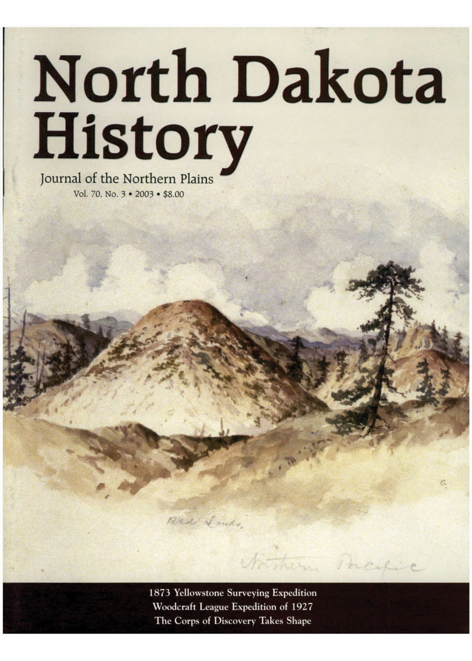 North Dakota History Journal Volume 70 No. 3 2003