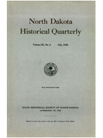North Dakota Historical Quarterly Journal Volume III., No. 4 July, 1929