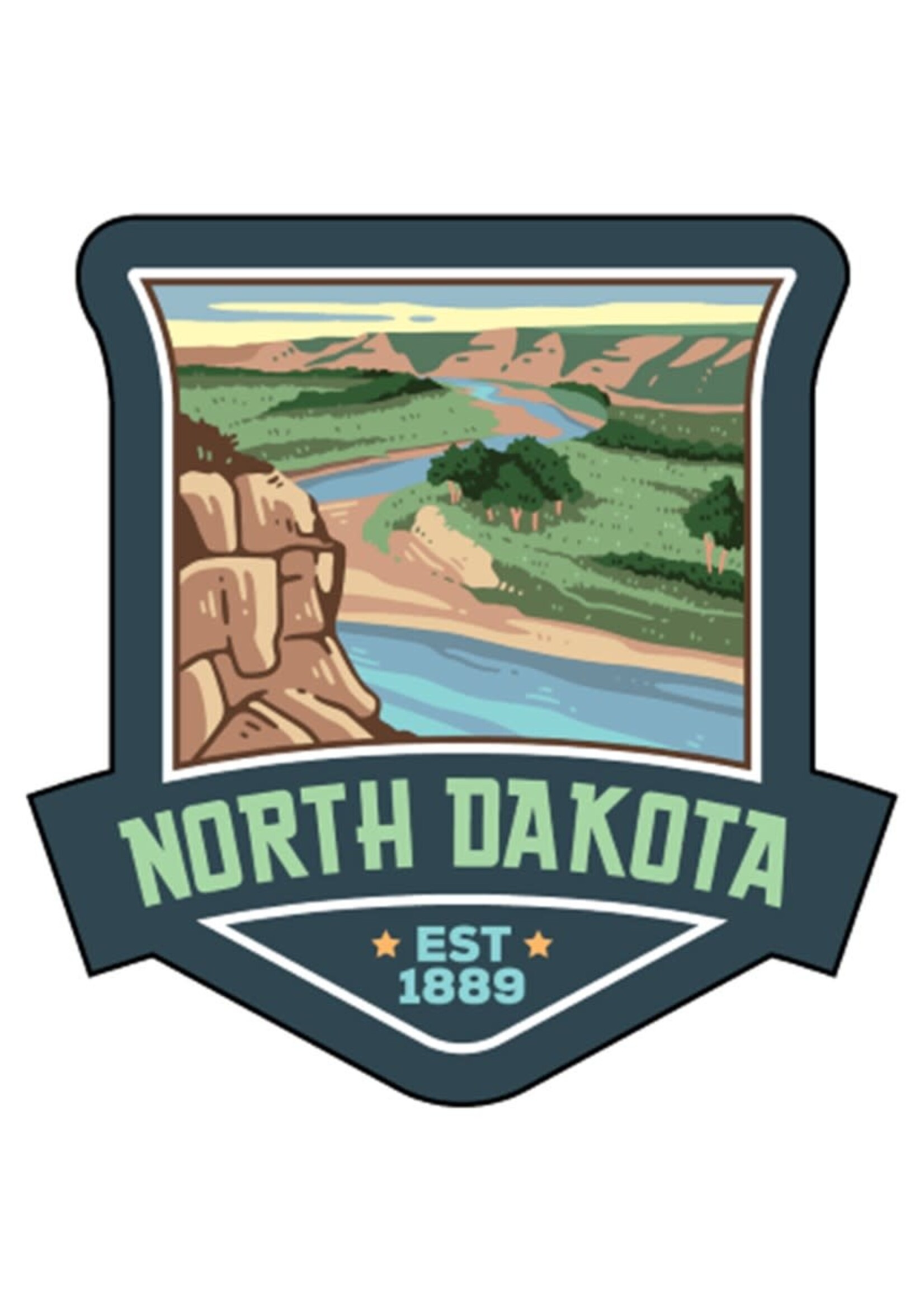 North Dakota Landscape Acrylic Magnet