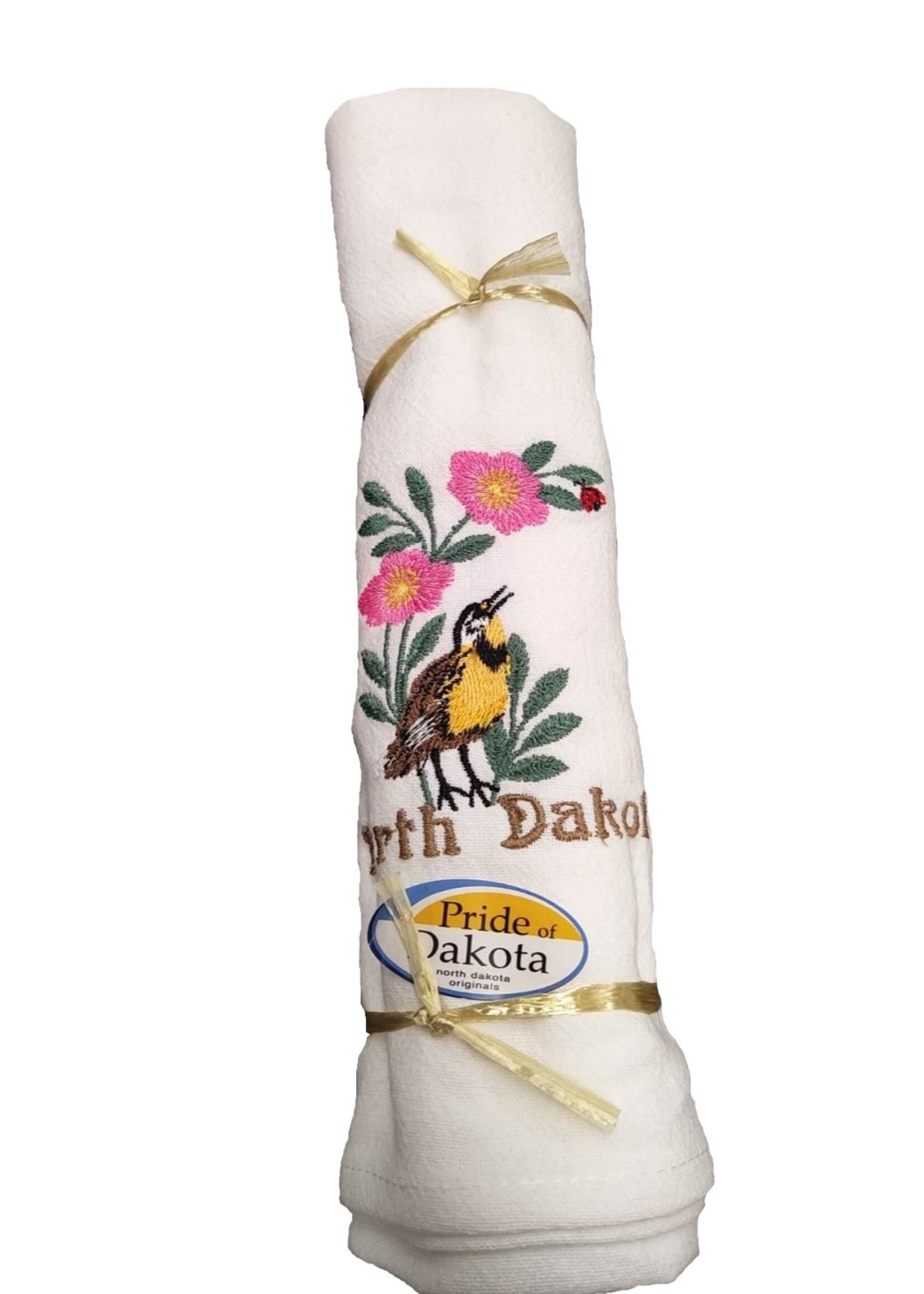 Meadowlark, Prairie Rose, Ladybug Dishtowel