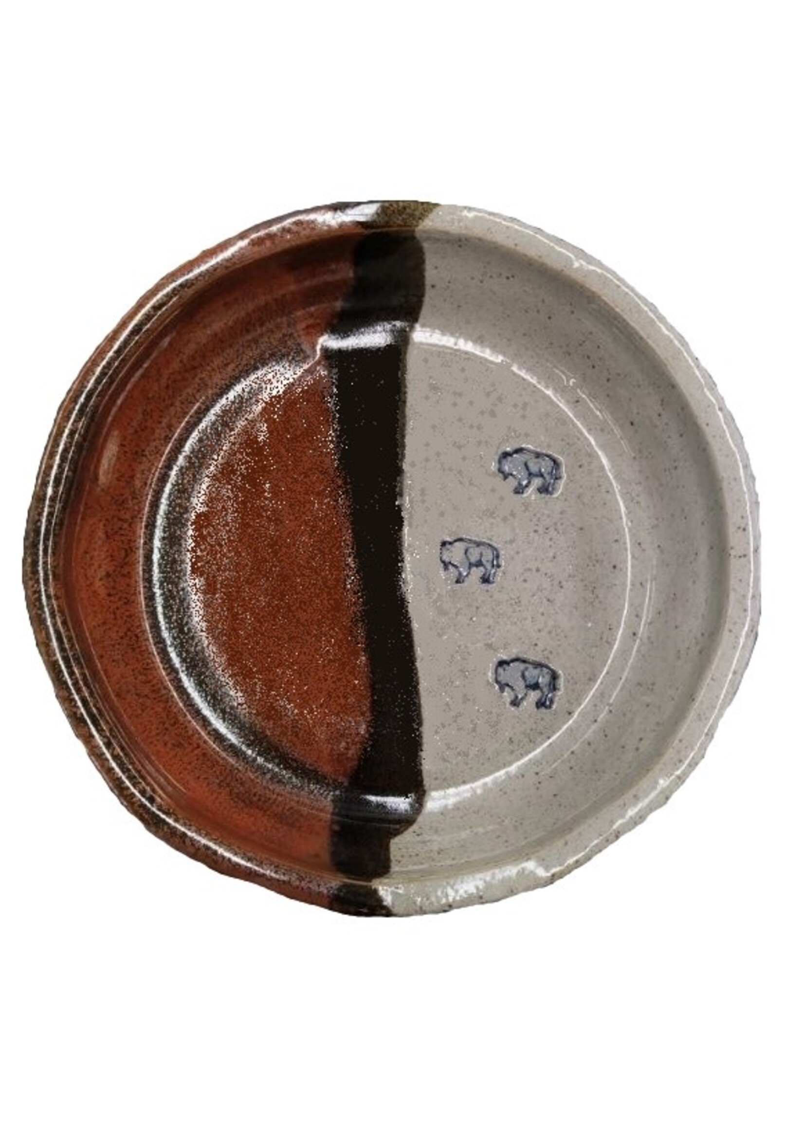 Pie Plate: Bison: Rust