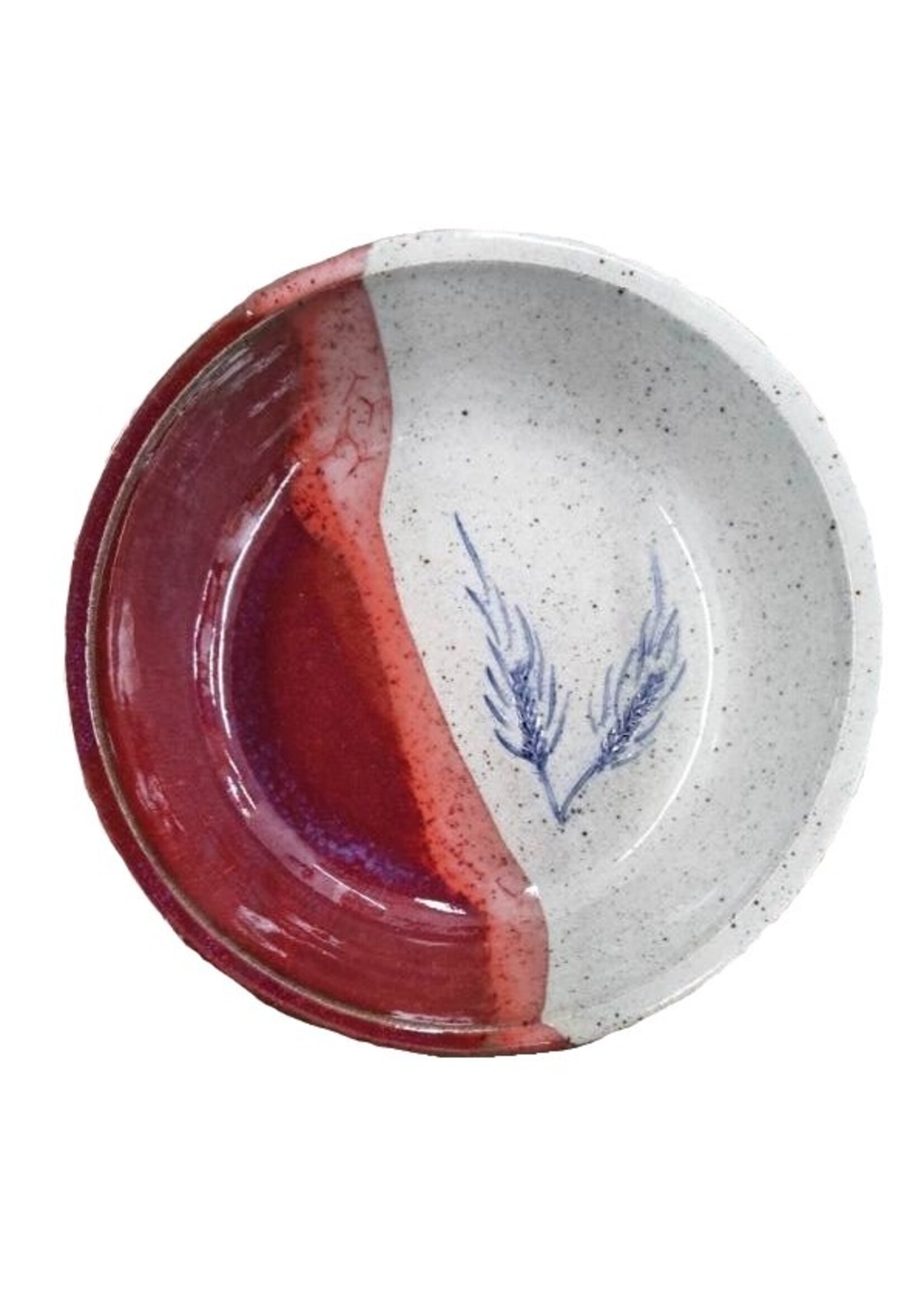 Serving Bowl: Medium: Wheat: Red