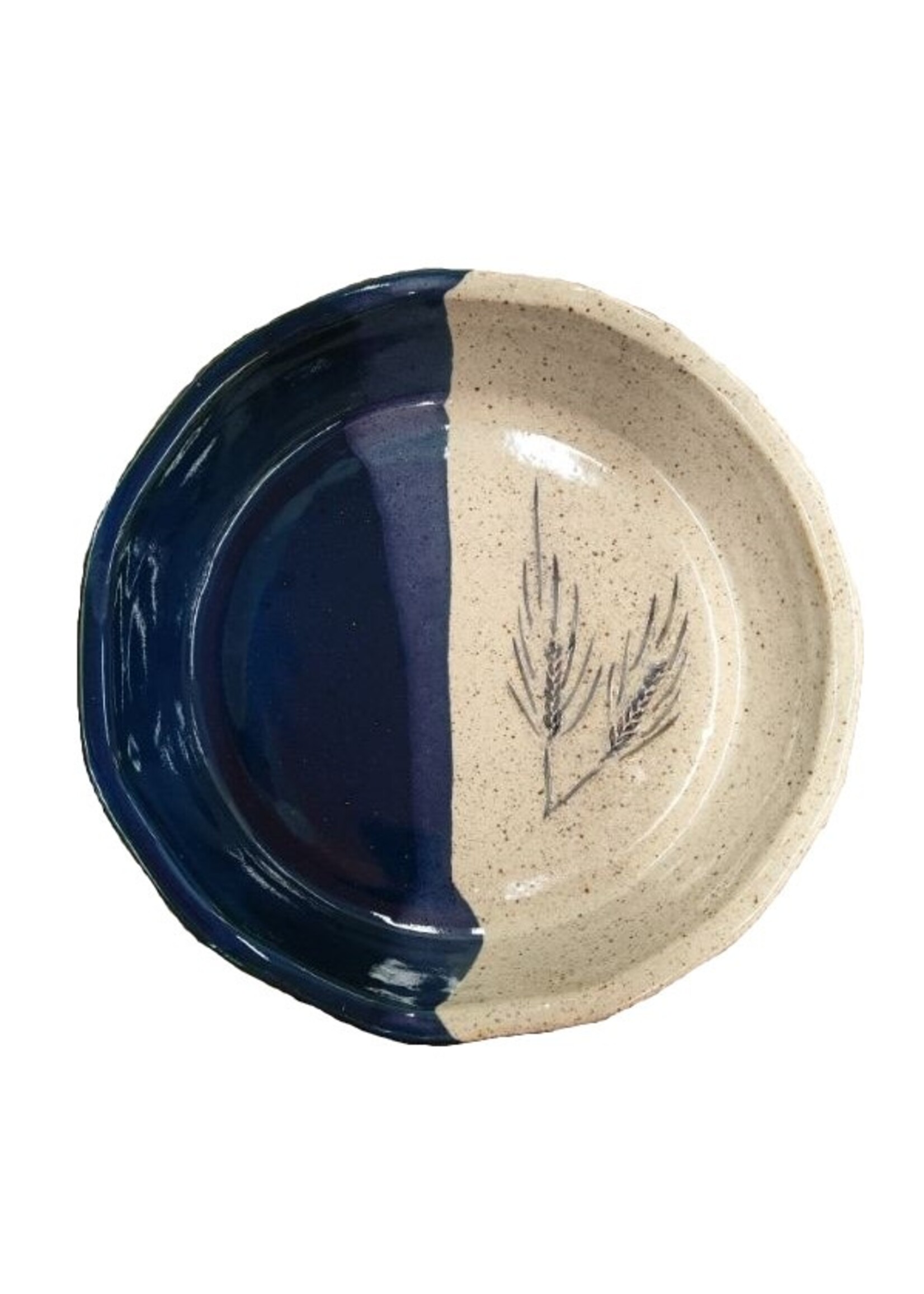 Pie Plate: Wheat: Teal