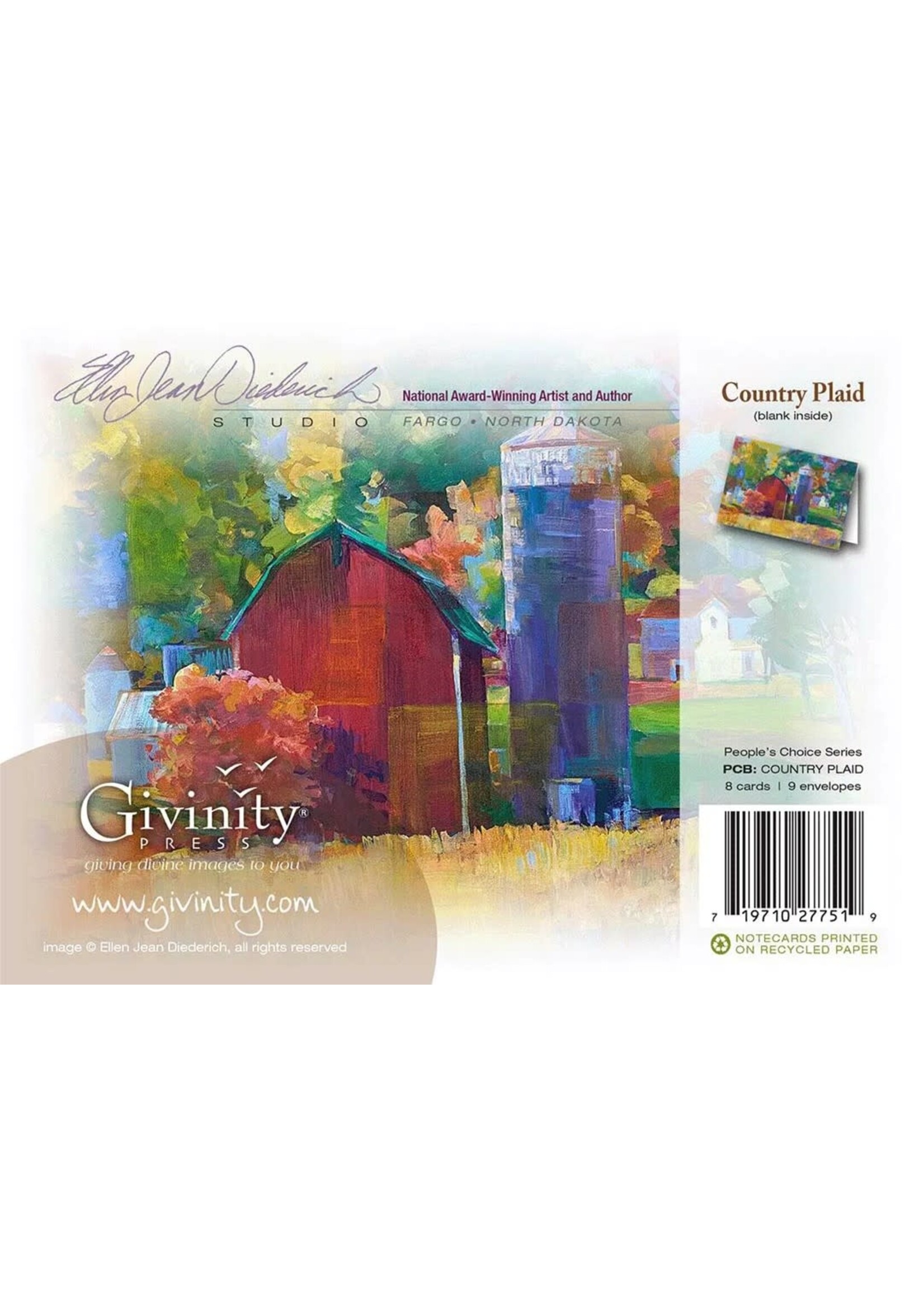 Country Plaid Pack Multipack Notecards