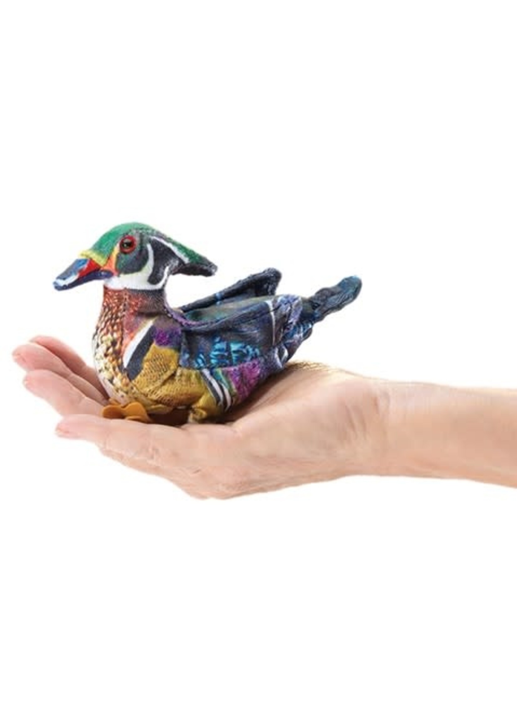 Mini Wood Duck Finger Puppet