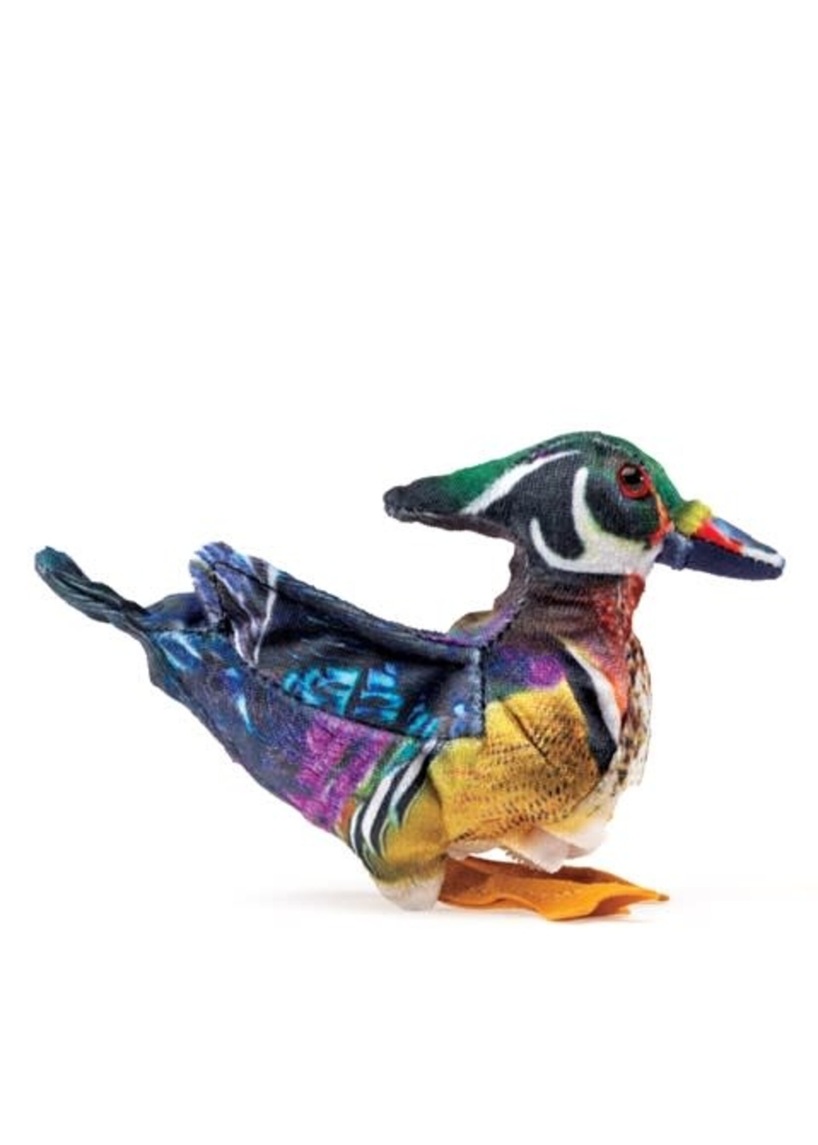 Mini Wood Duck Finger Puppet