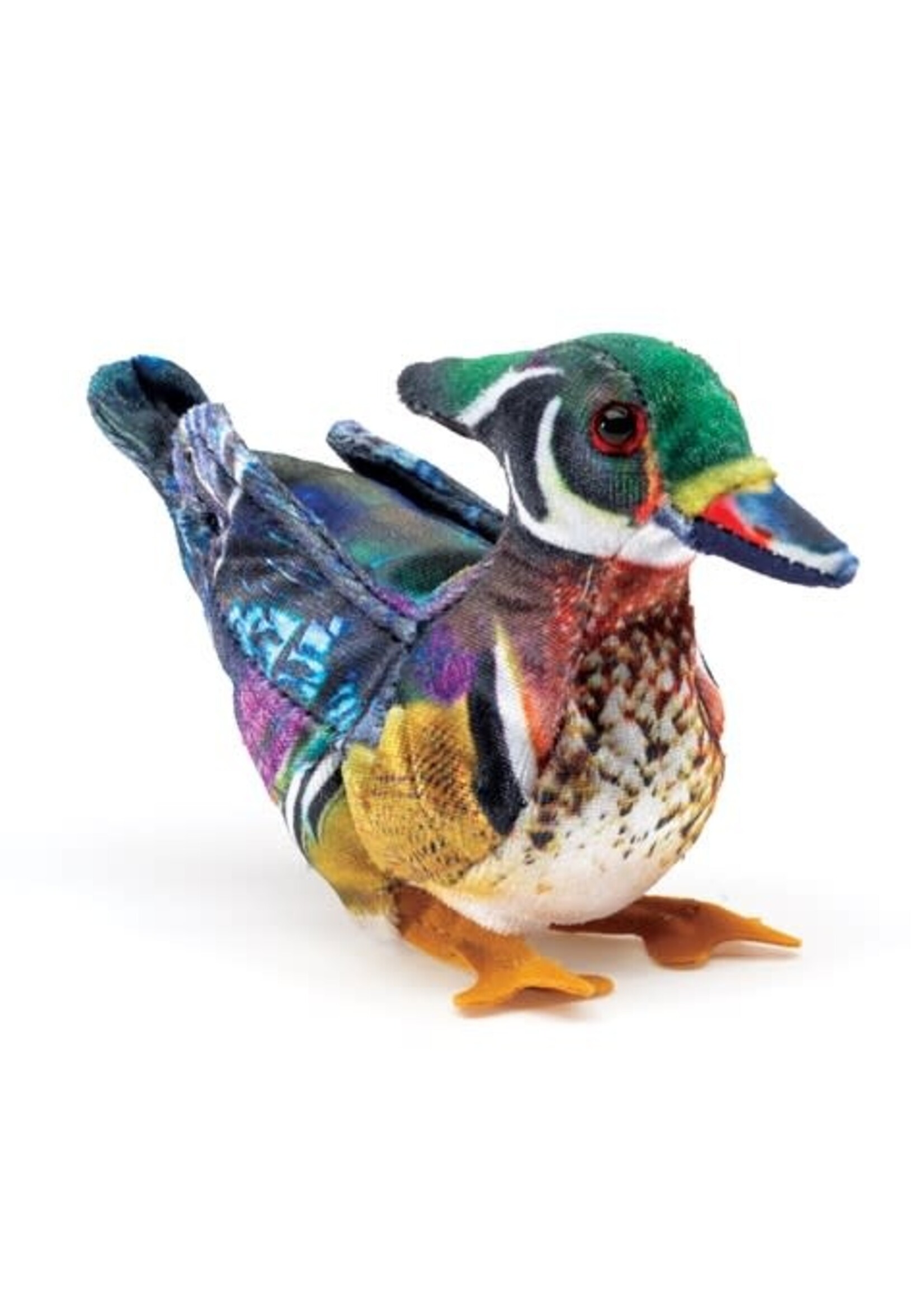 Mini Wood Duck Finger Puppet