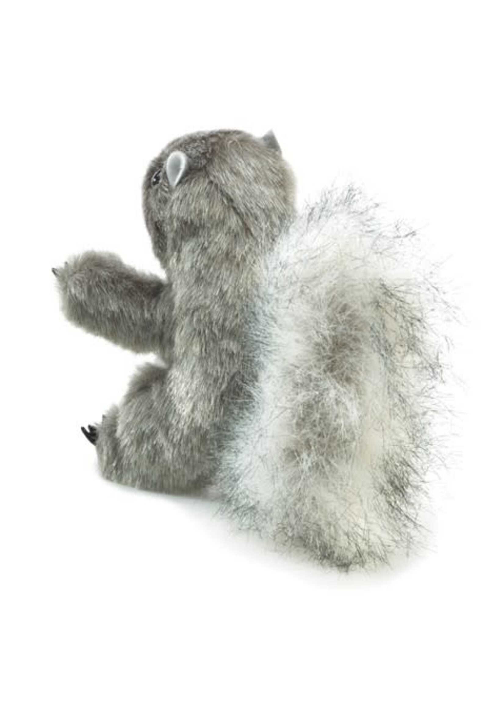 Mini Gray Squirrel Finger Puppet