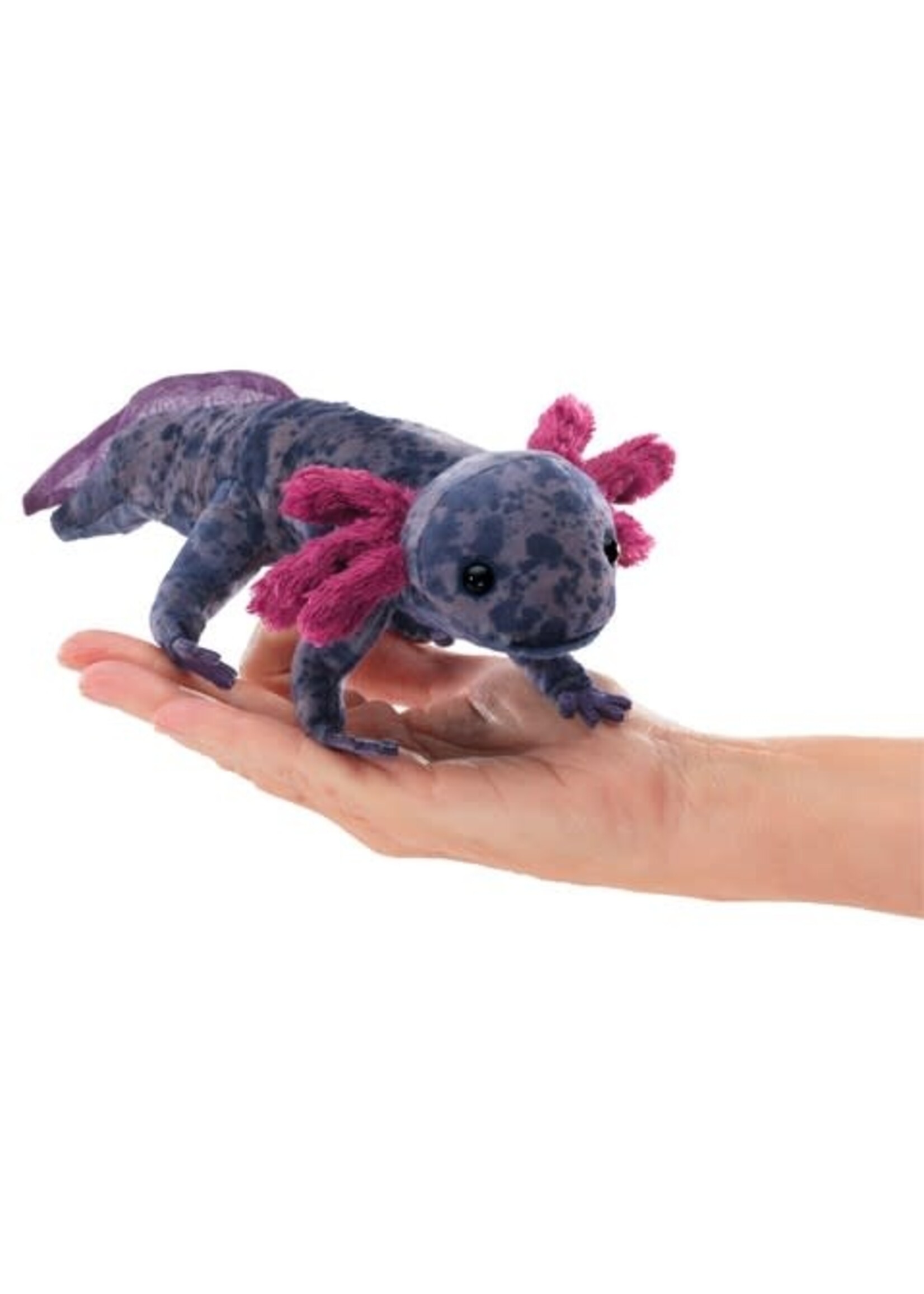 Black Axolotl Finger Puppet