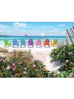 Rainbow Chairs 500 Piece Jigsaw Puzzle