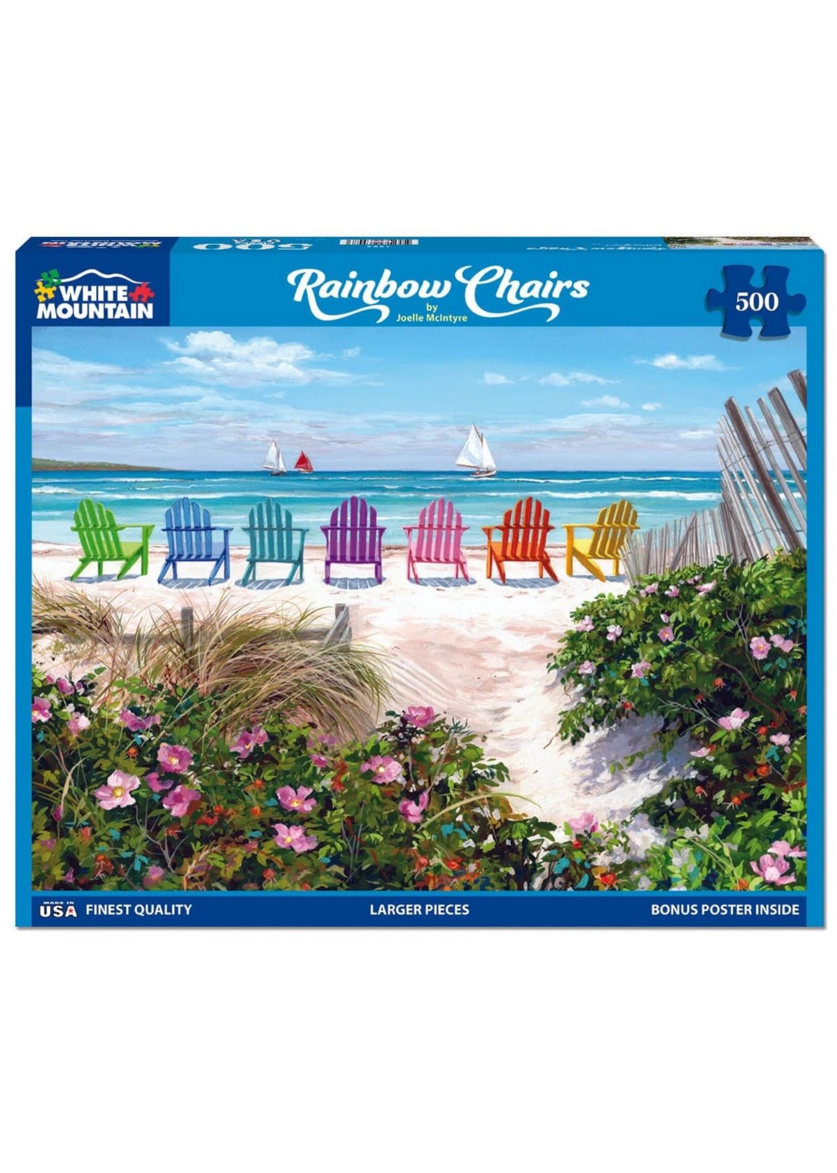 Rainbow Chairs 500 Piece Jigsaw Puzzle