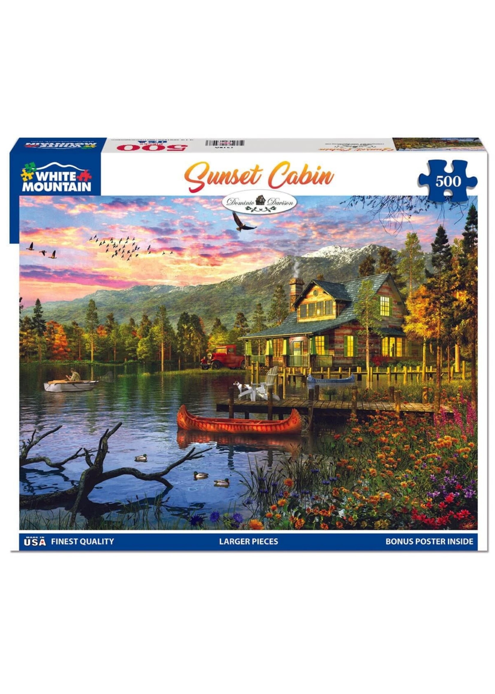 Sunset Cabin 500 Piece Jigsaw Puzzle