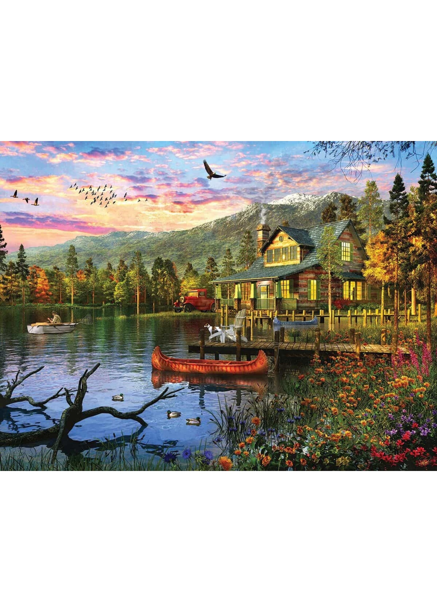 Sunset Cabin 500 Piece Jigsaw Puzzle