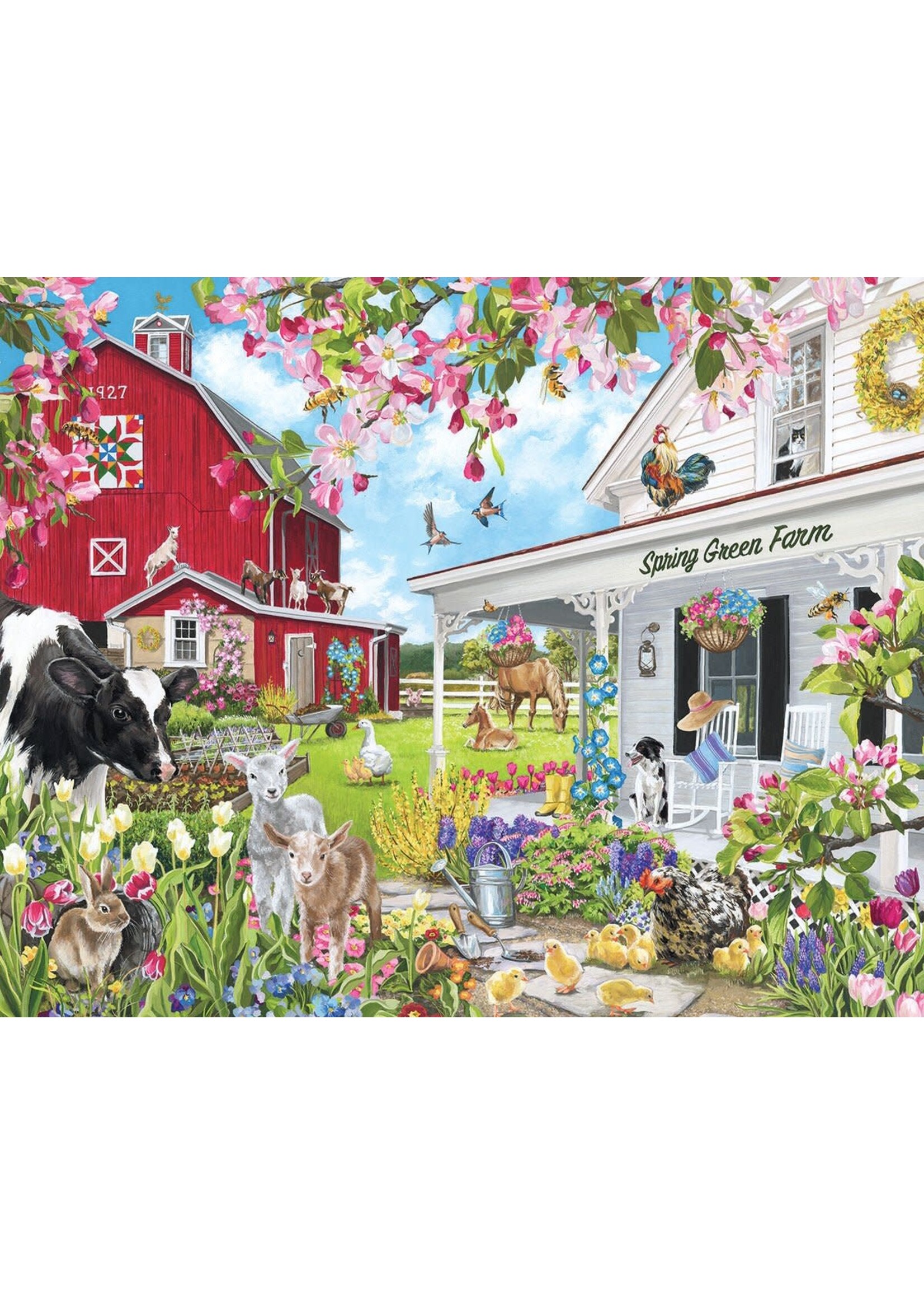 Spring Green Farm 1000 Piece Jigsaw Puzzle