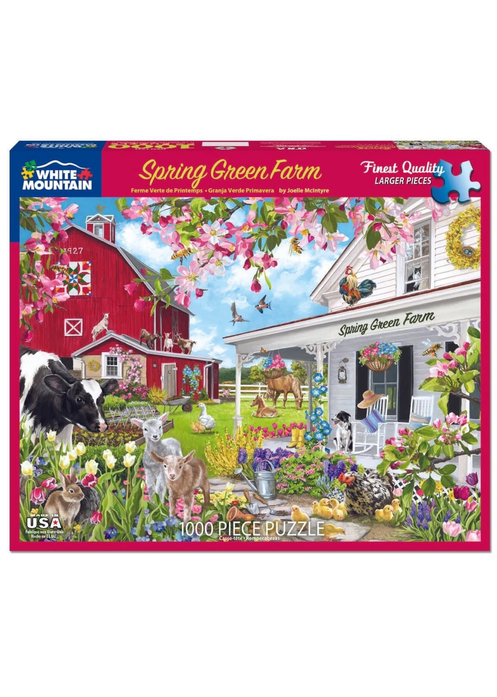 Spring Green Farm 1000 Piece Jigsaw Puzzle