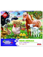 White Mountain Kids Farm Animals 300 Piece Jigsaw Puzzle
