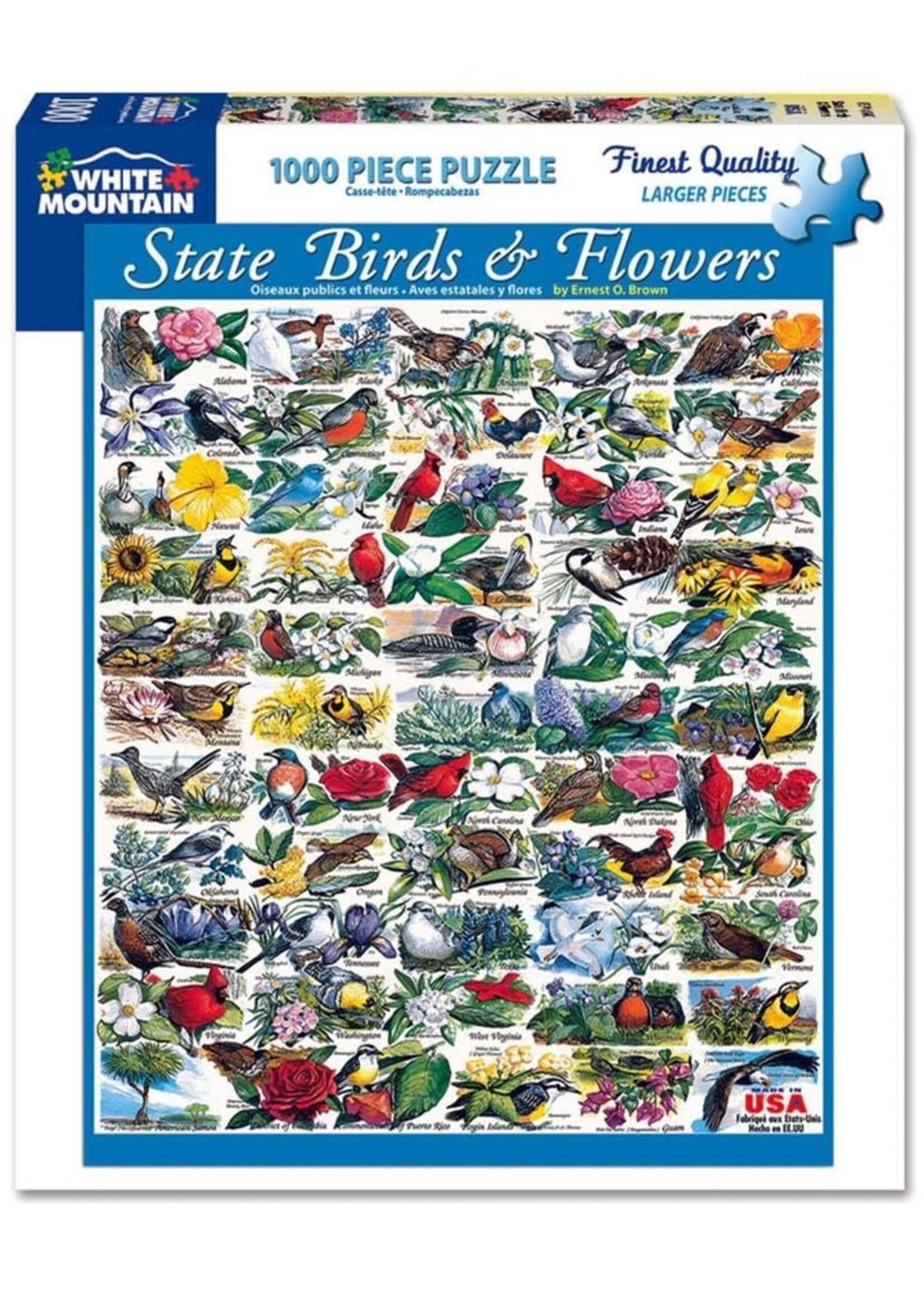 State Birds & Flowers 1000 Piece Jigsaw Puzzle