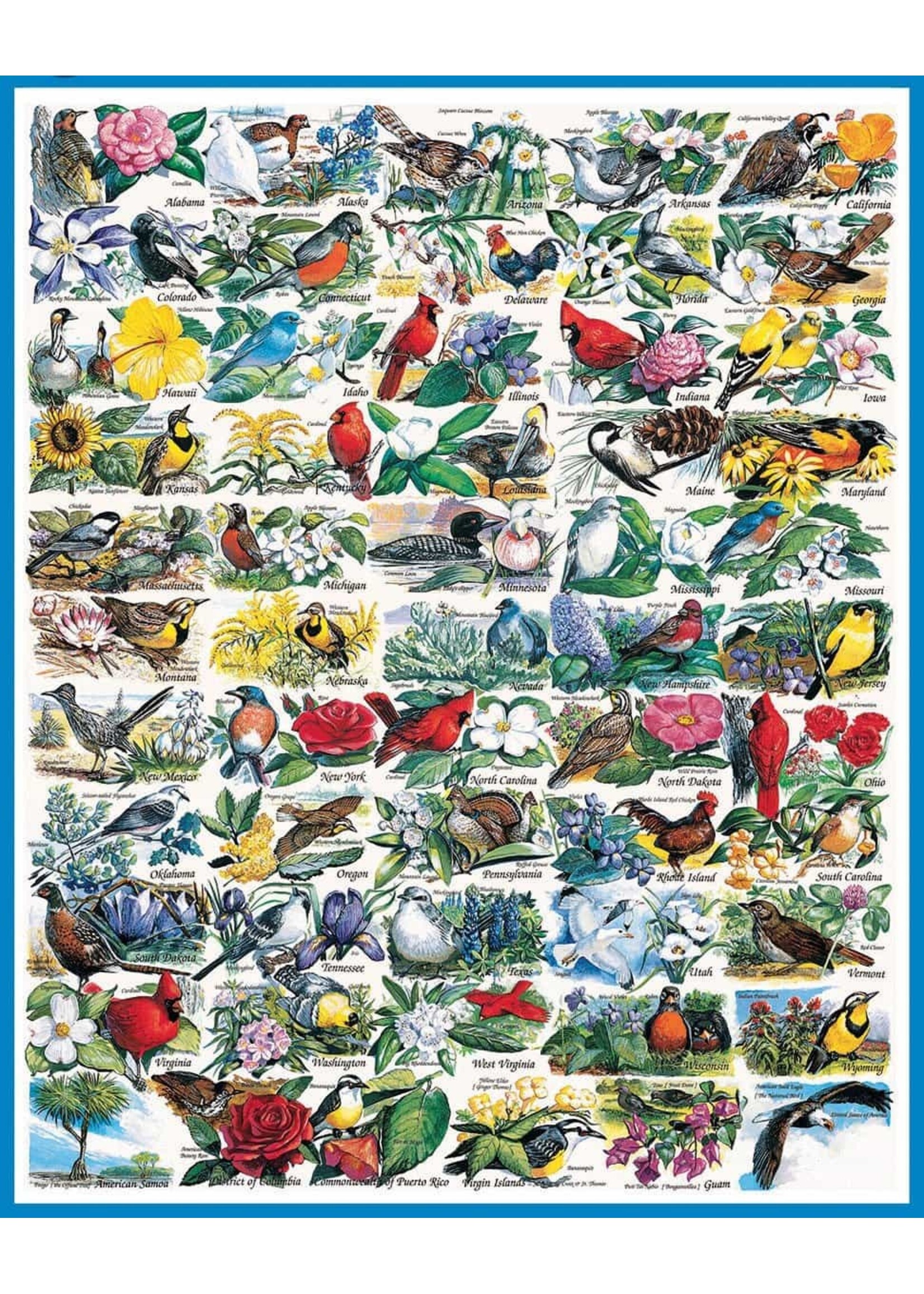 State Birds & Flowers 1000 Piece Jigsaw Puzzle