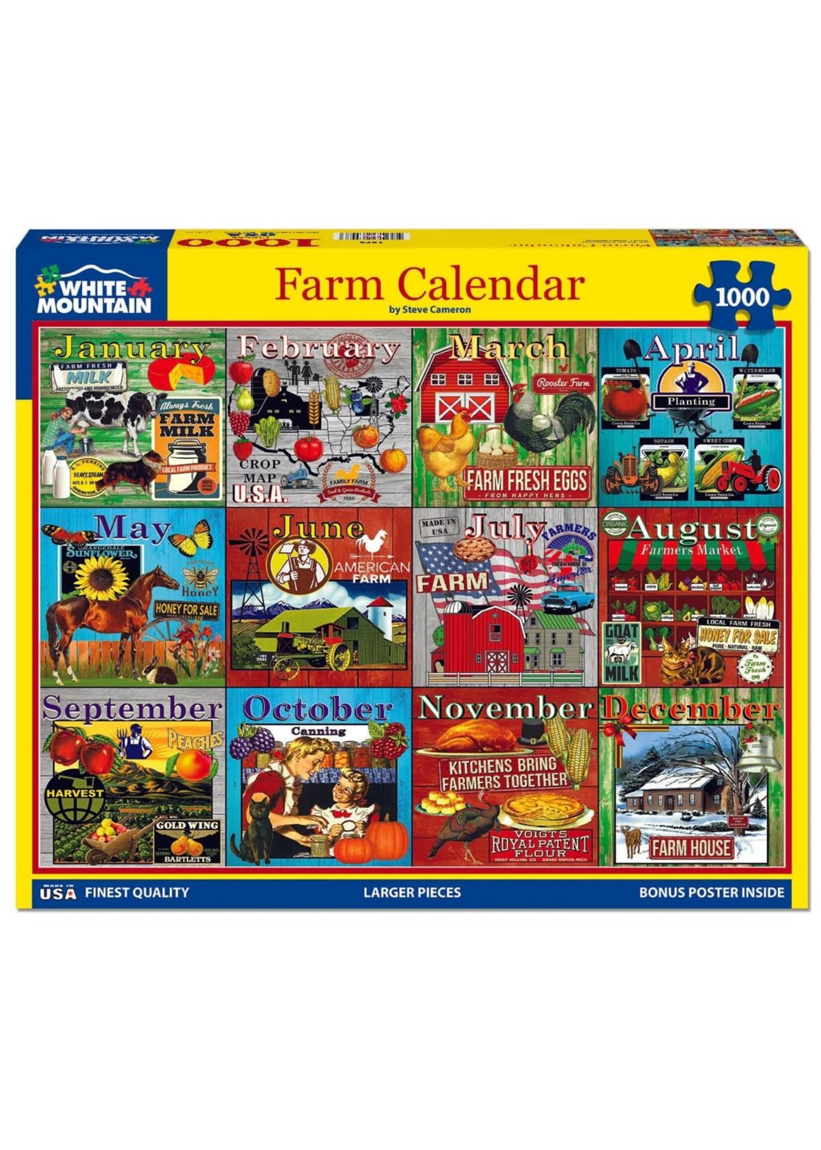 Farm Calendar 1000 Piece Jigsaw Puzzle