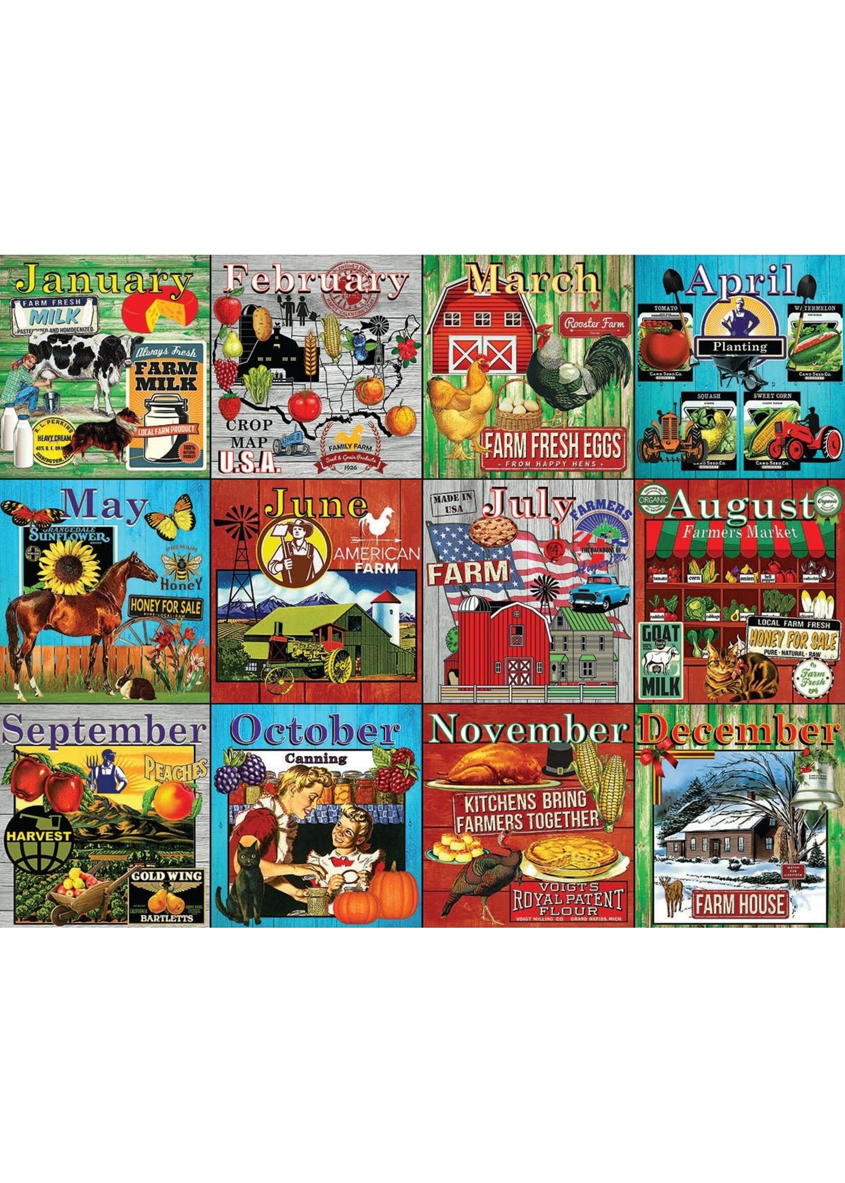 Farm Calendar 1000 Piece Jigsaw Puzzle