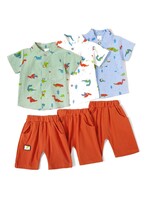 Dinosaur Print Short Sleeve Baby Set: 2 Piece