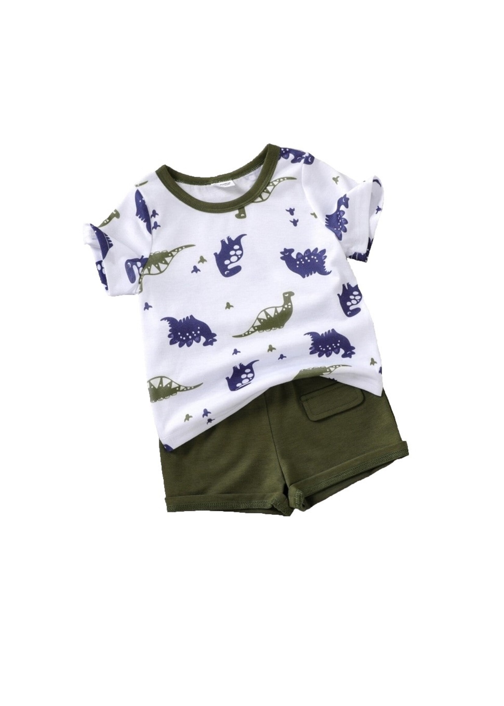 All Over Dinosaur Tee and Shorts Set