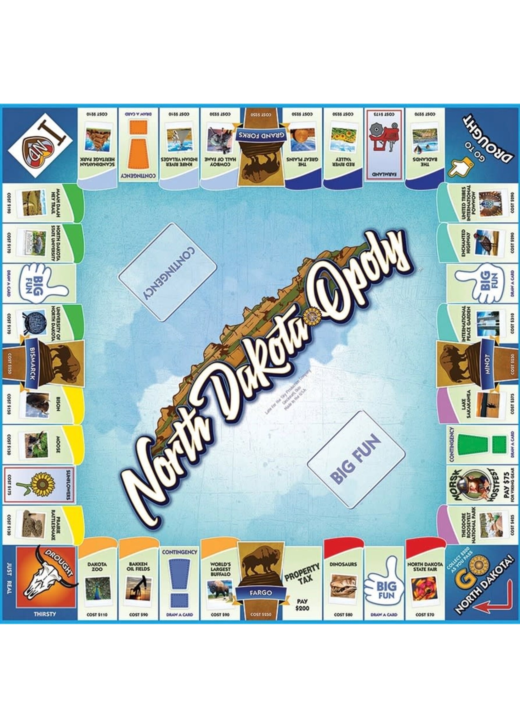 North Dakota-Opoly Board Game