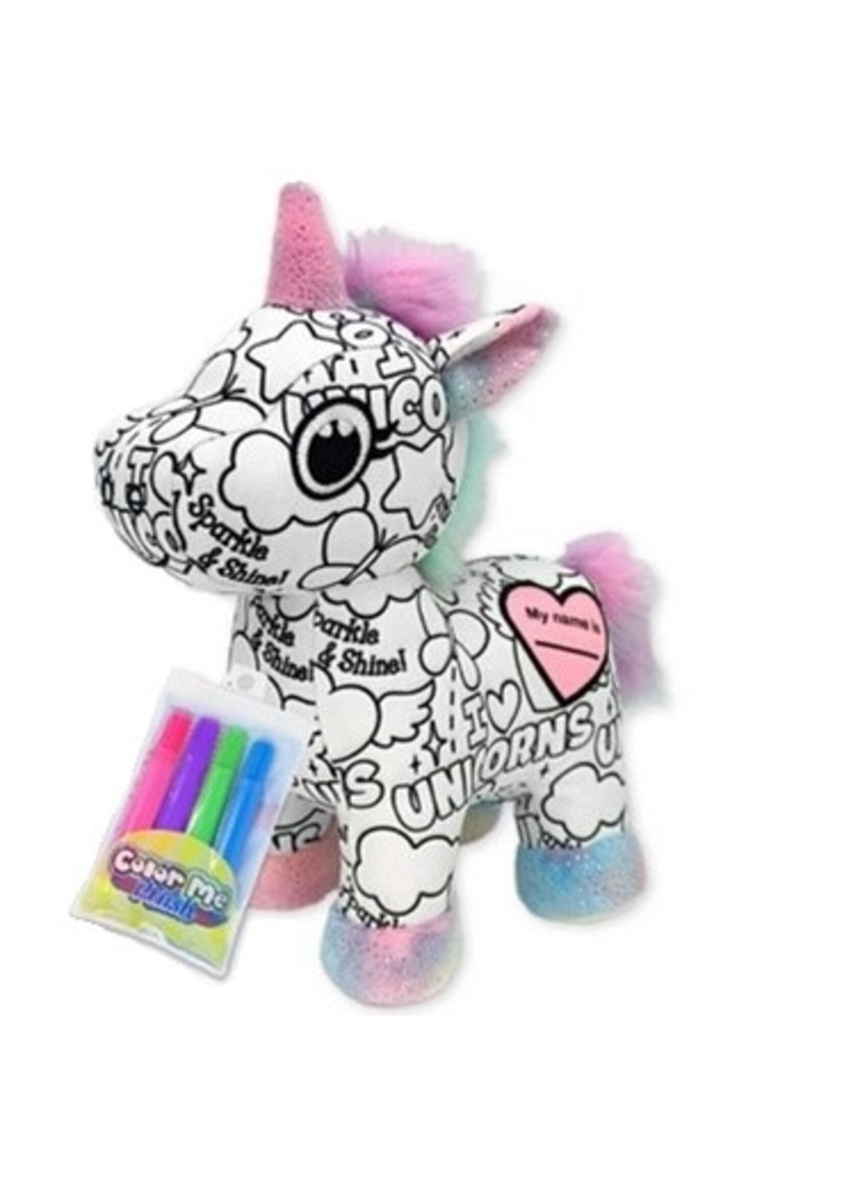 Color Me Plush: Unicorn: 8.5"