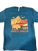 Badlands Halftone Bison 60/40 Adult Tee