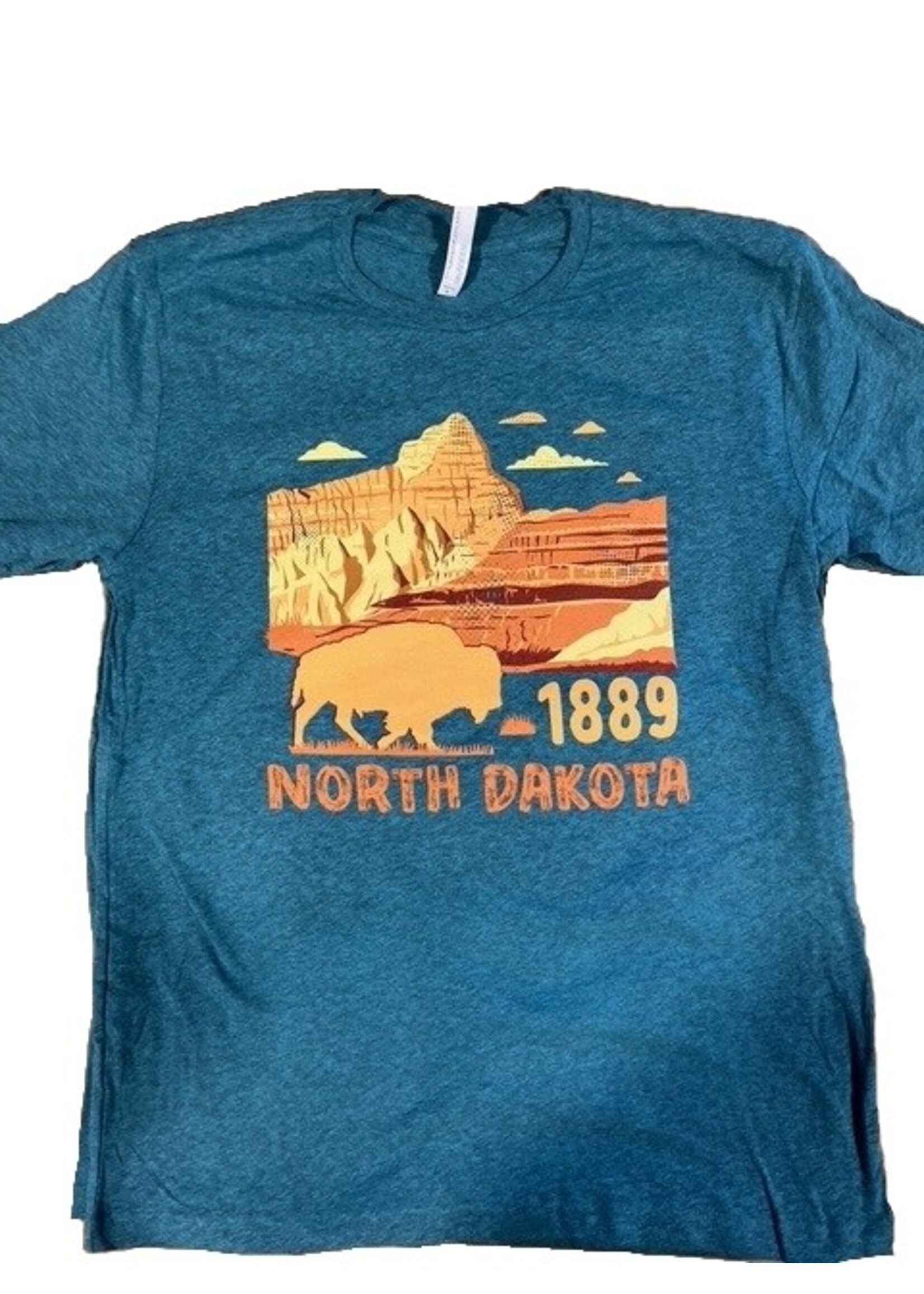 Badlands Halftone Bison 60/40 Adult Tee