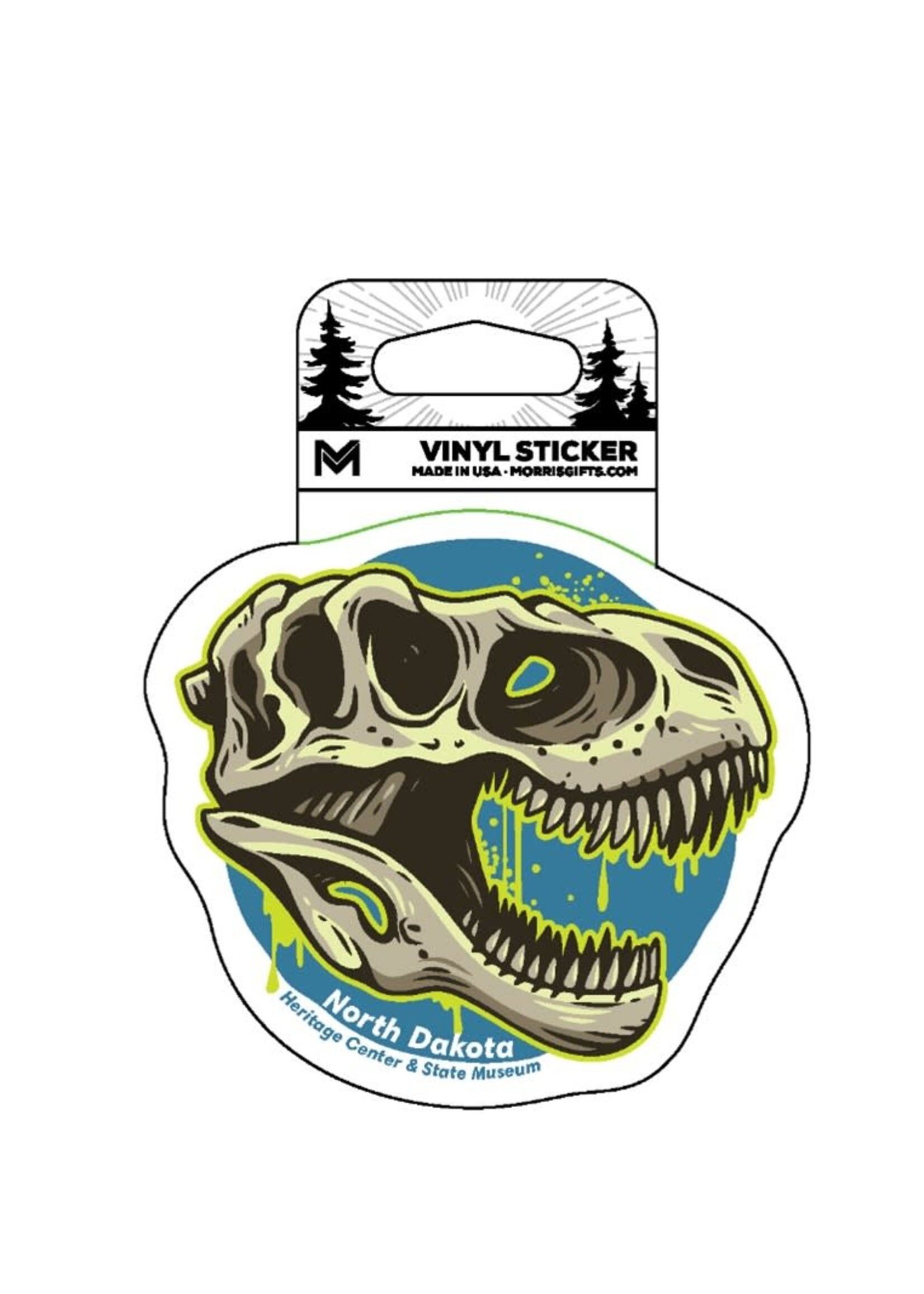 T-Rex Skull Vinyl Sticker