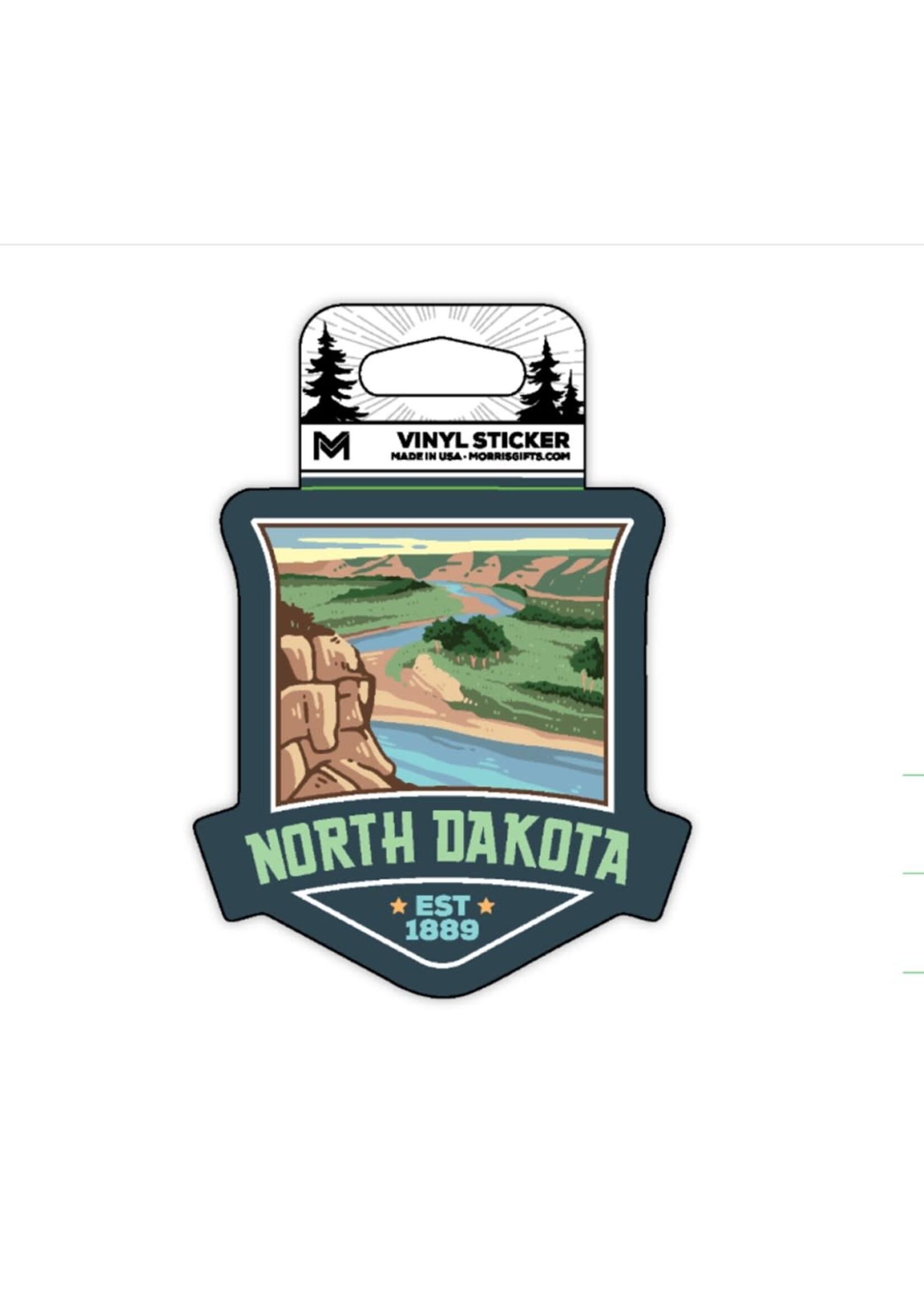 North Dakota Landscape Vinyl Sticker