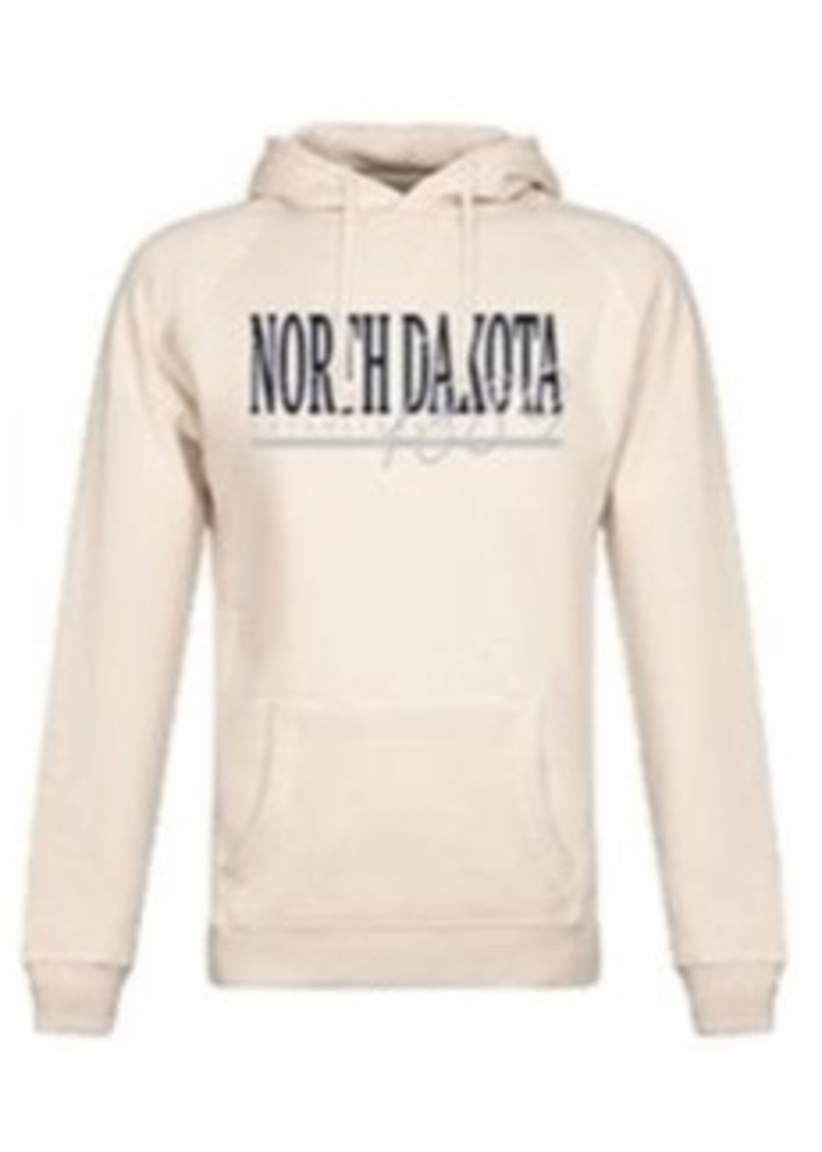 North Dakota: Established 1889: Cozy Fleece Raglan Hood with Rib Gusset and V-Notch