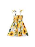Cotton Sweet Sunflower Print Dress