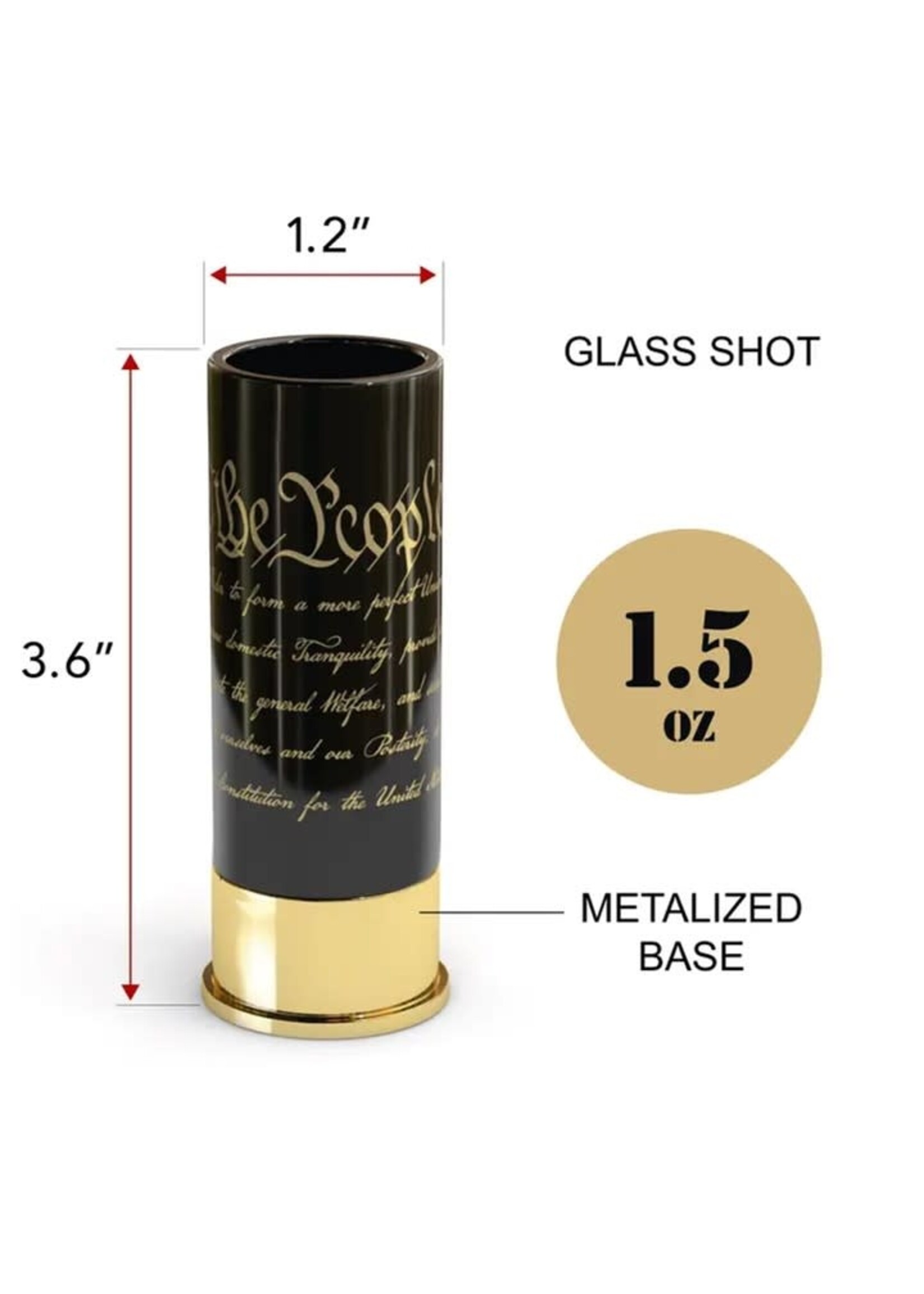 Preamble We The People: 12 Gauge Shot Glass