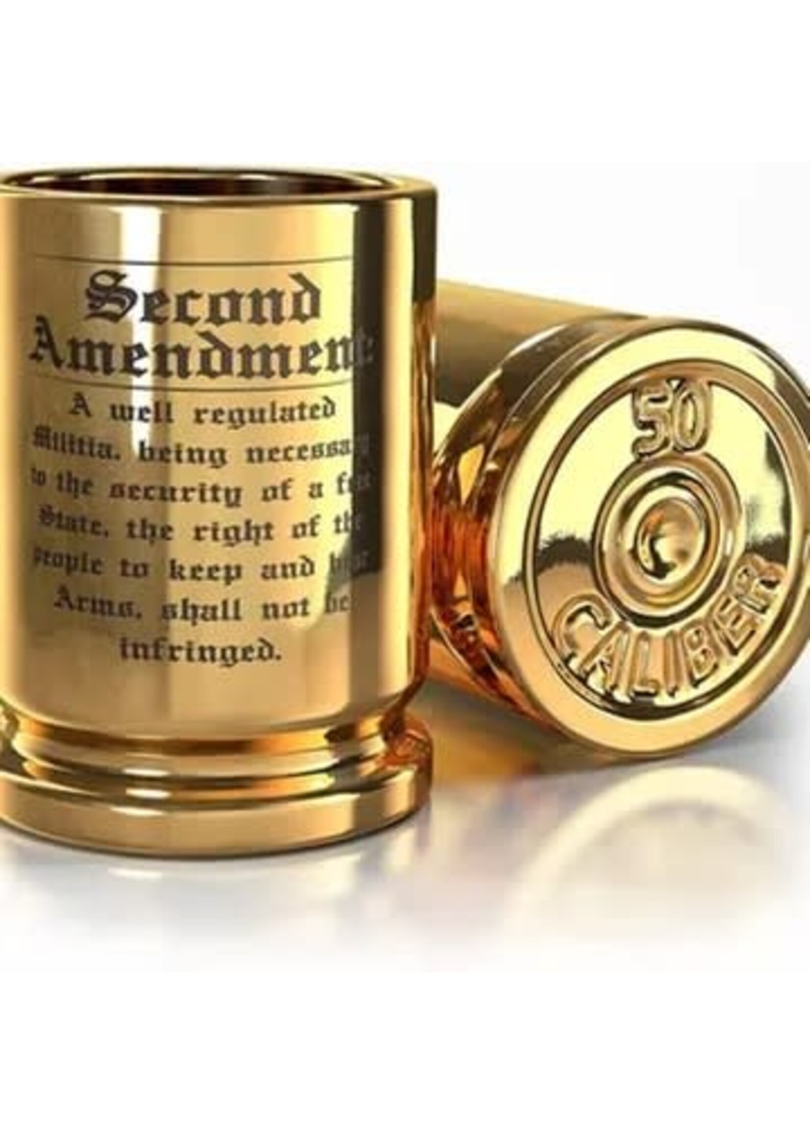 2nd Amendment: Engraved: 50 Caliber Shot Glass