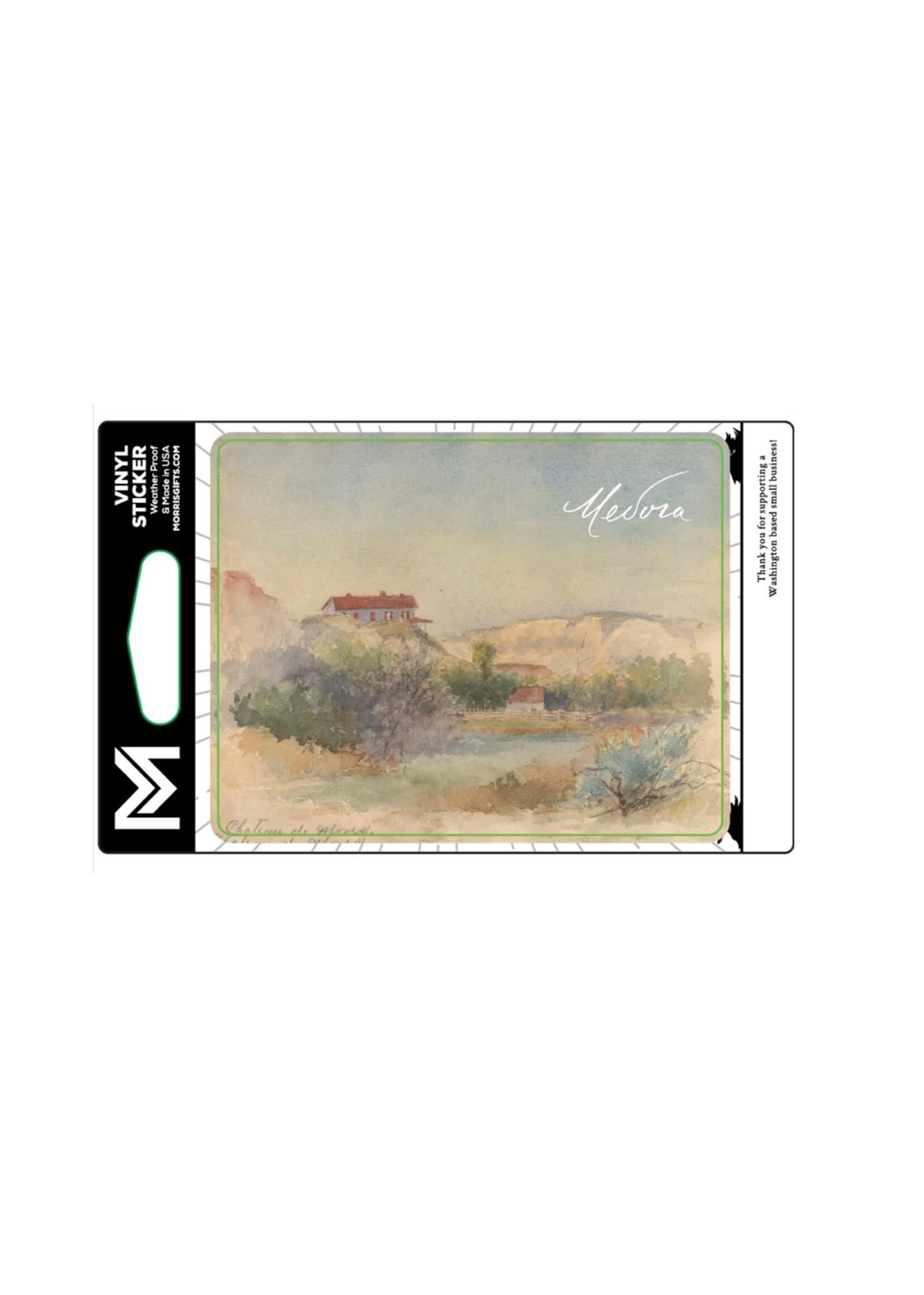 Medora: Chateau Painting: Vinyl Sticker