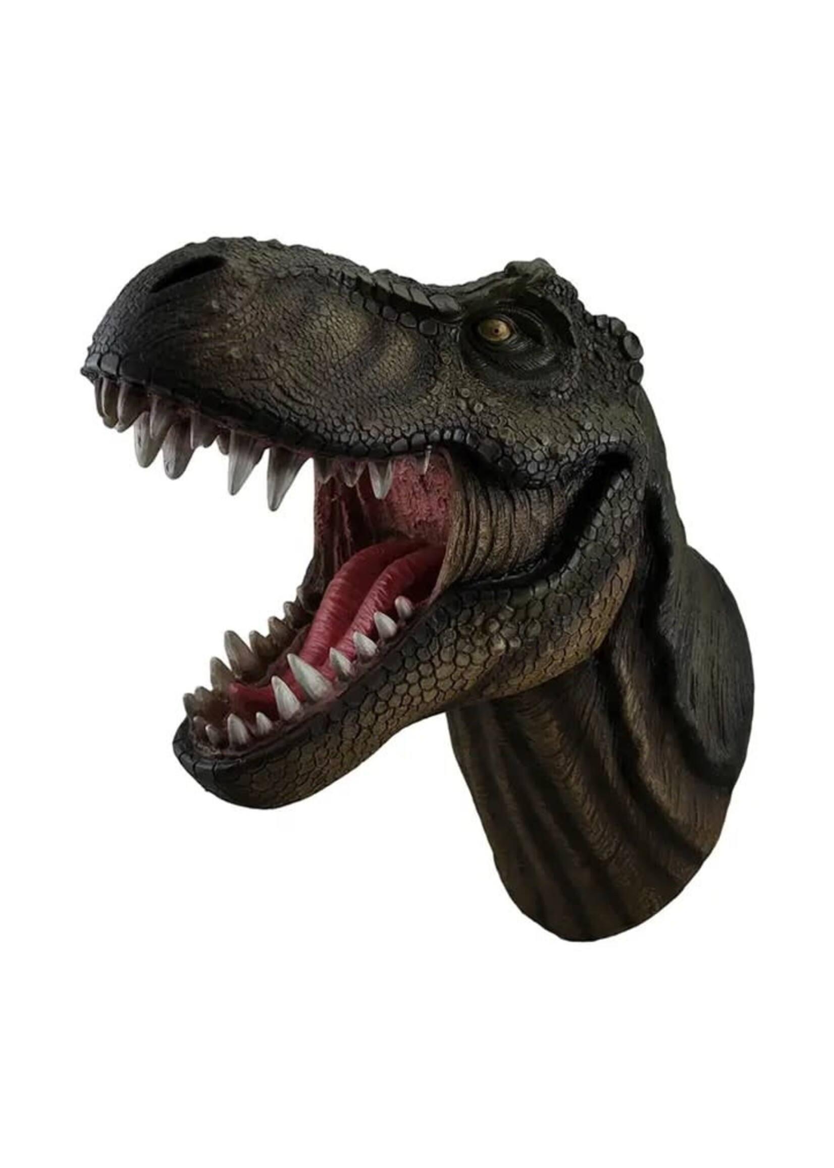 Snarling Tyrannosaurs Rex Wall Mounted Dinosaur Head Bust