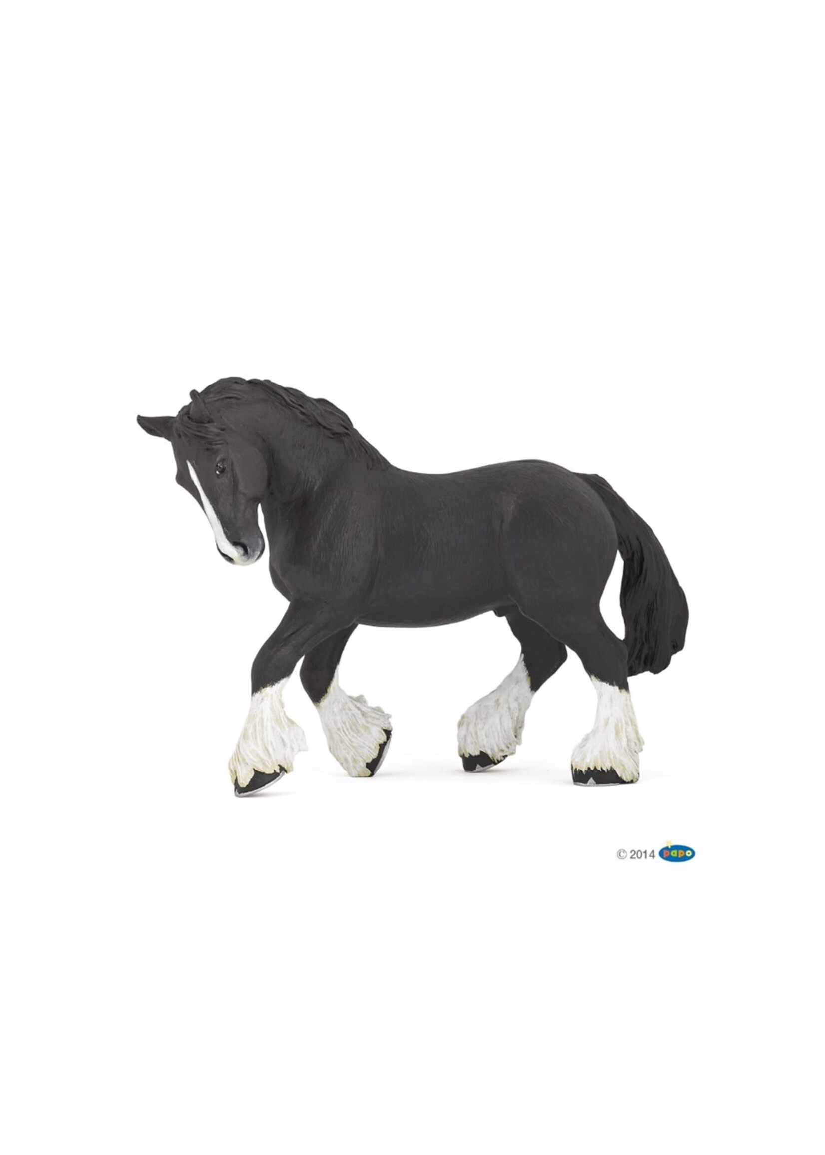 Papo Black Shire Horse Figure