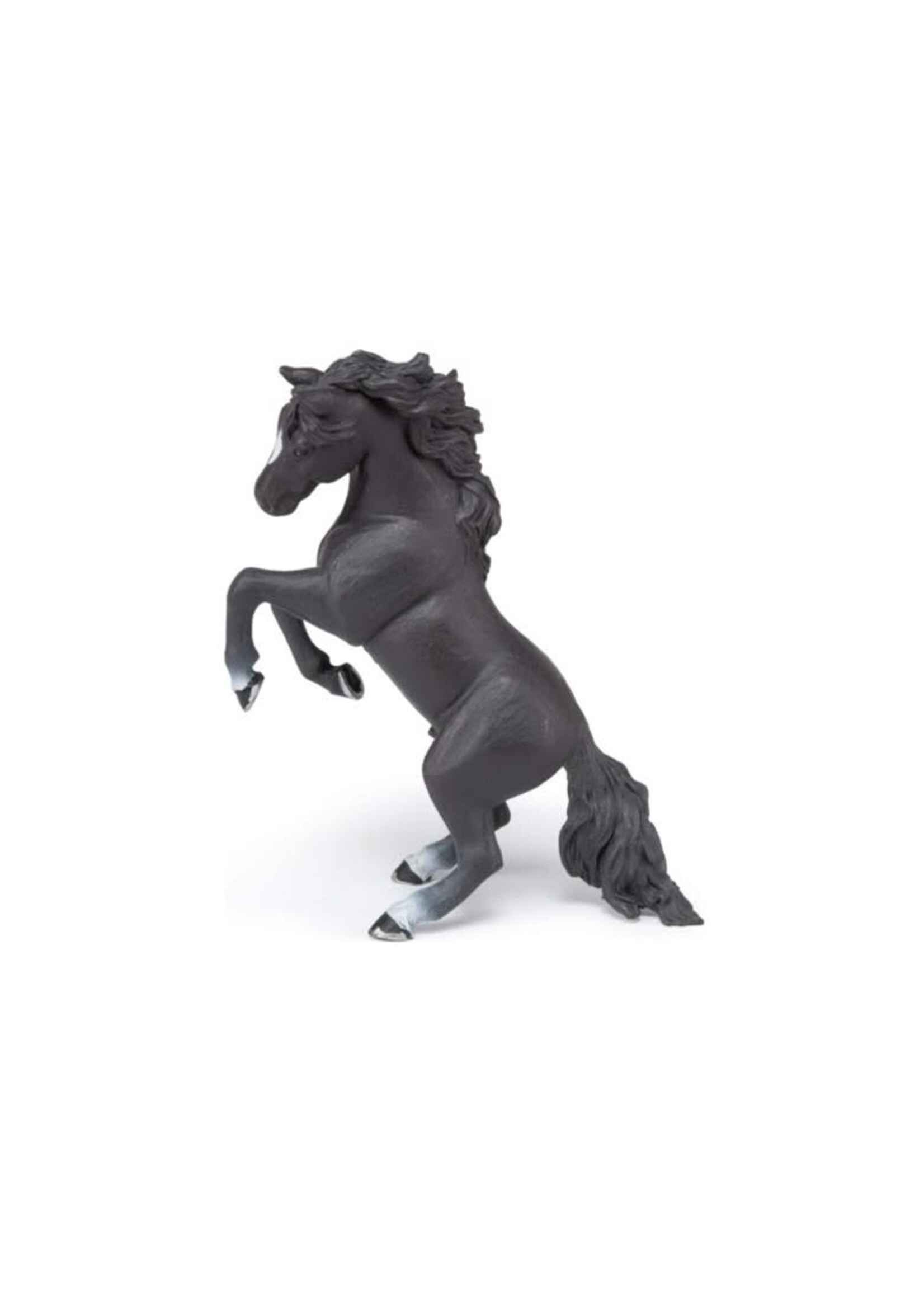 Papo Black Reared Up Horse Figure