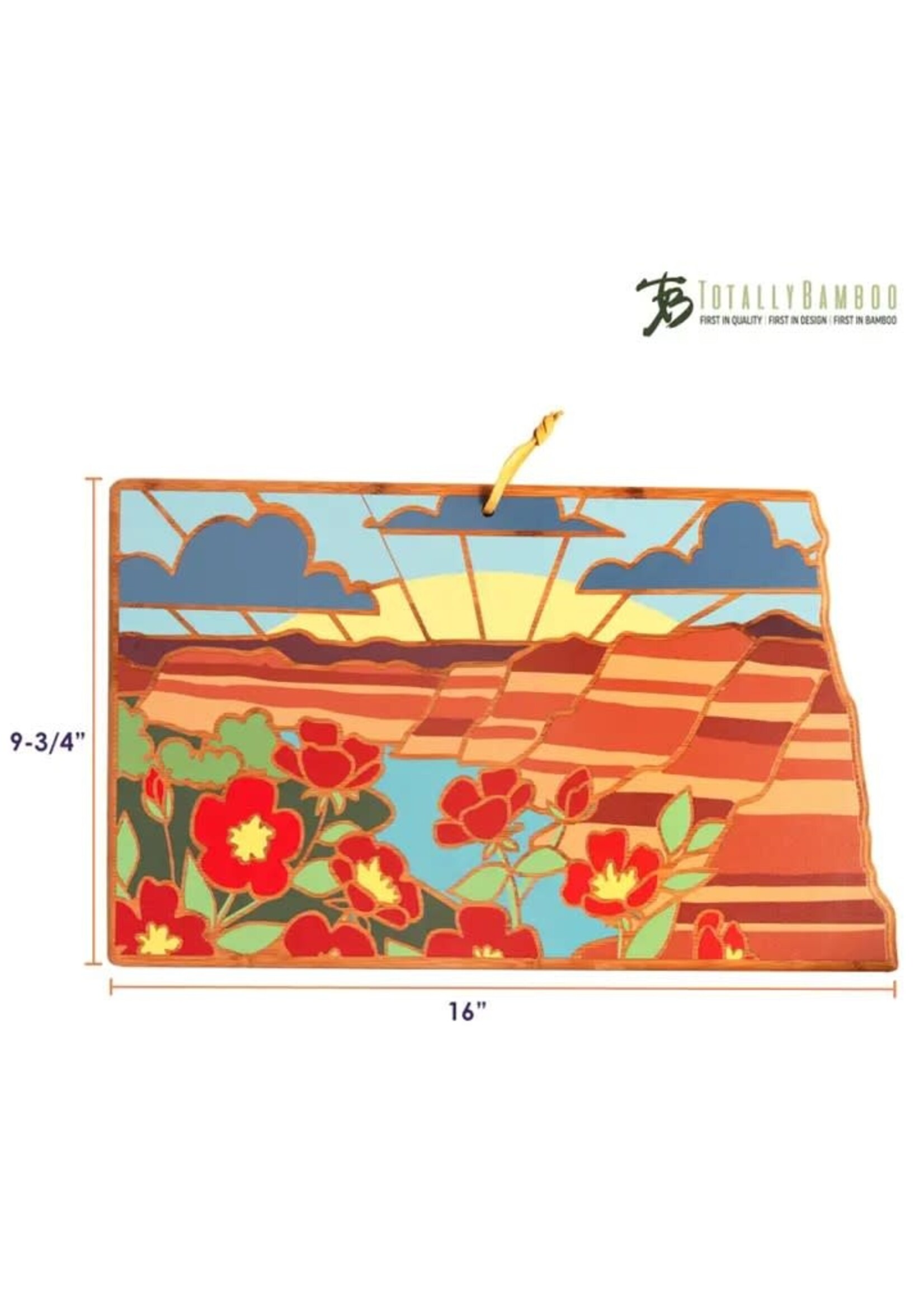 North Dakota Cutting Board with Artwork By Summer Stokes
