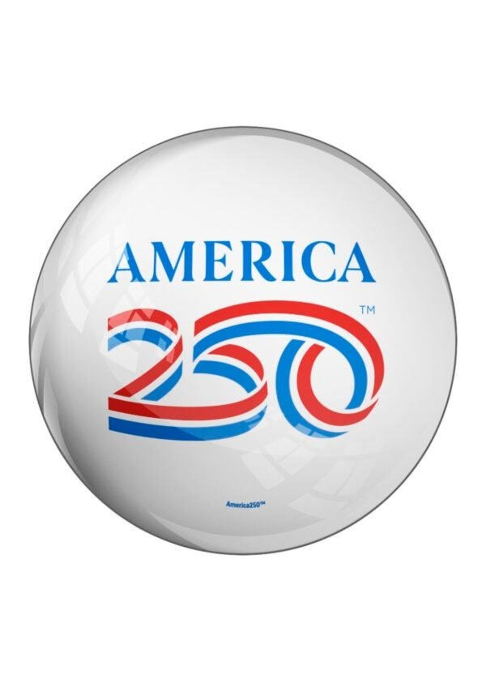 America 250 Glass Paperweight: 3"