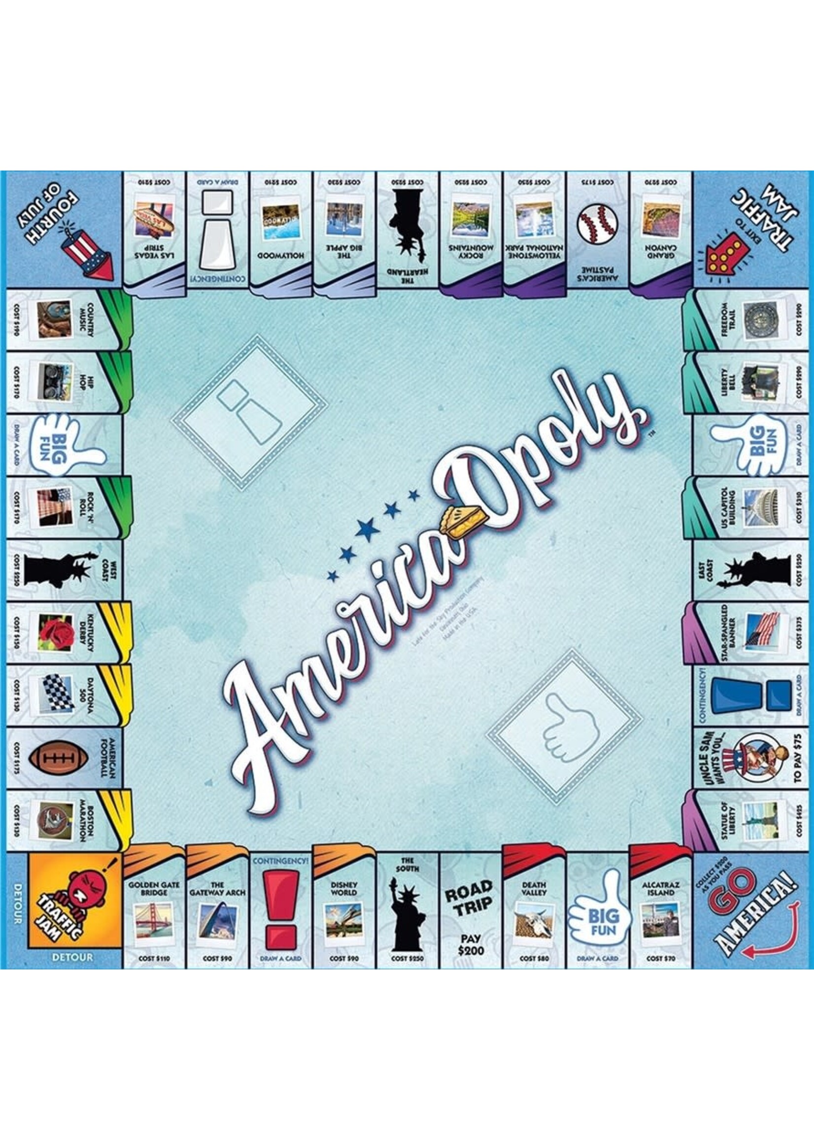 America-Opoly Monopoly Board Game