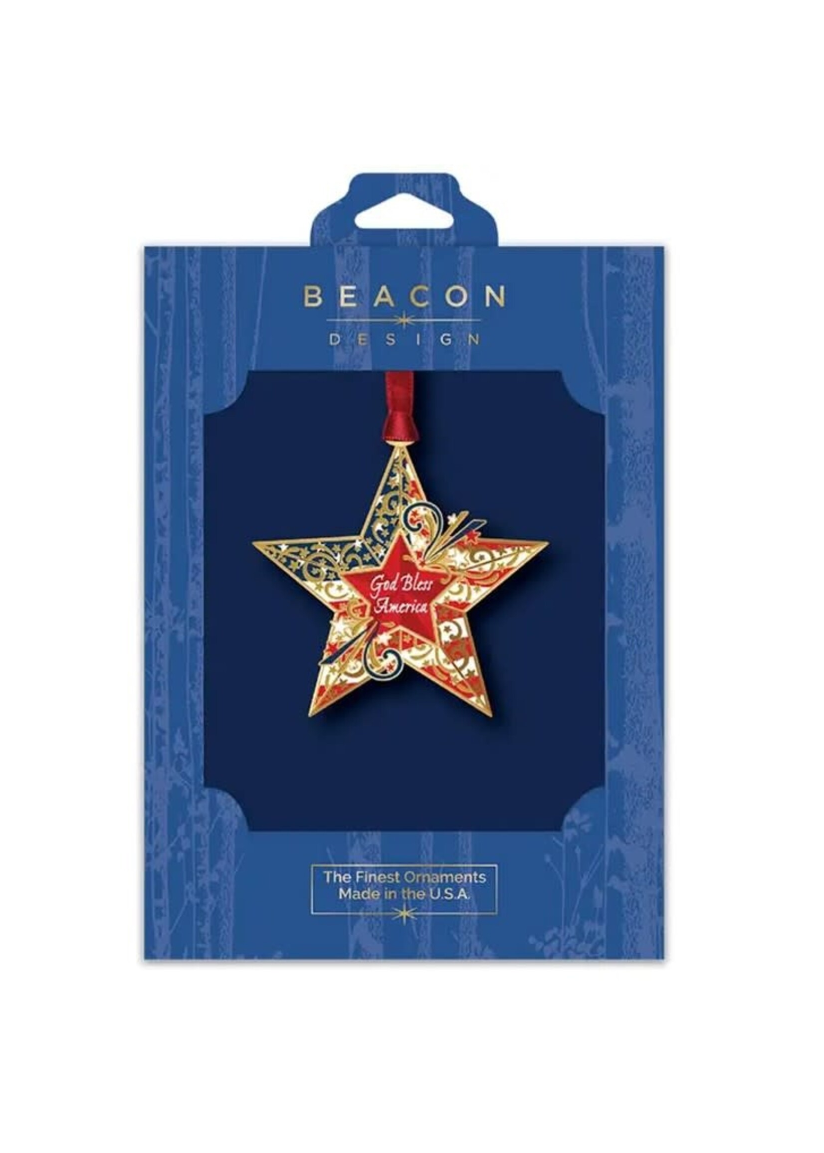 God Bless America Star Ornament
