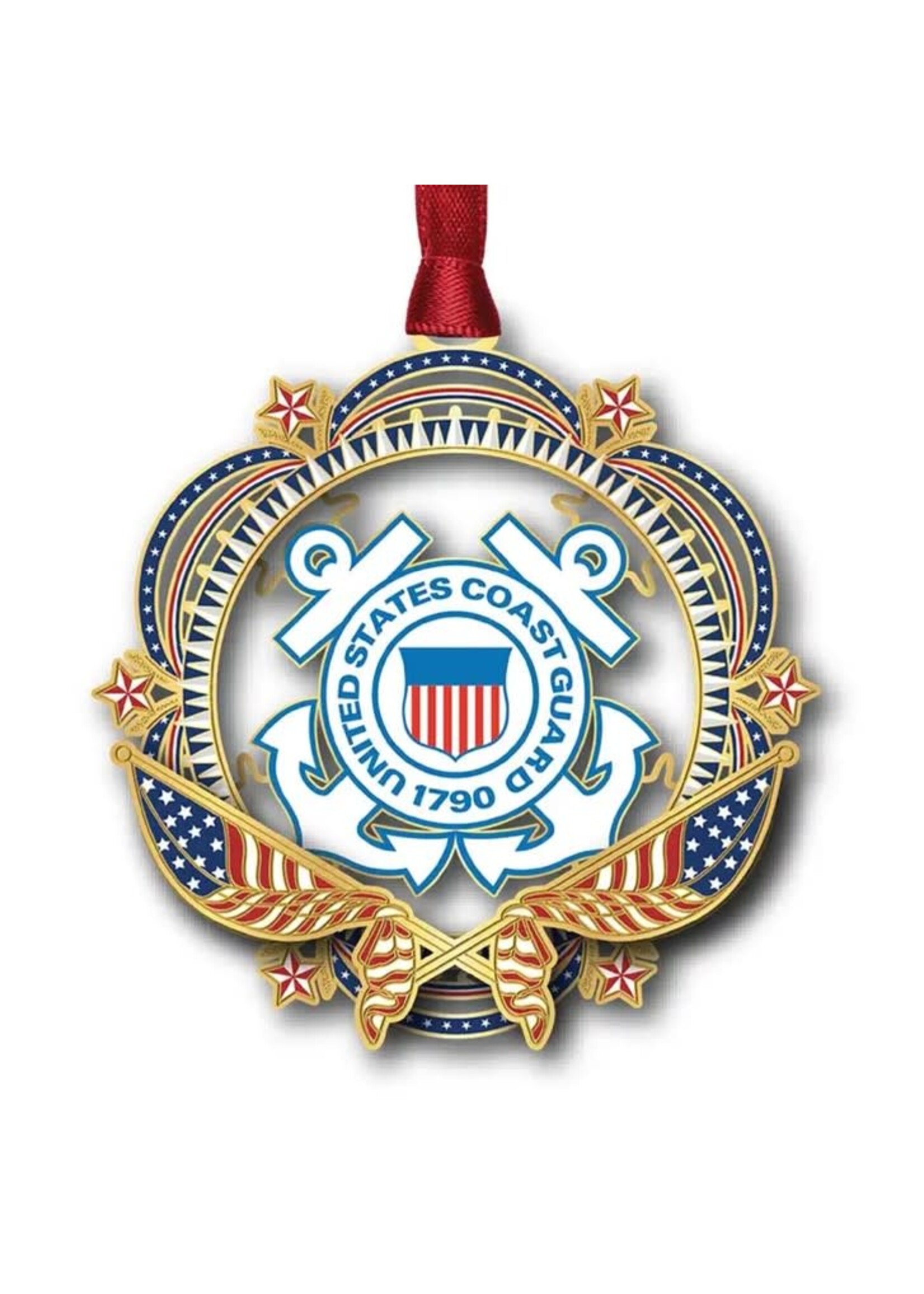 Patriotic U.S. Coast Guard Ornament